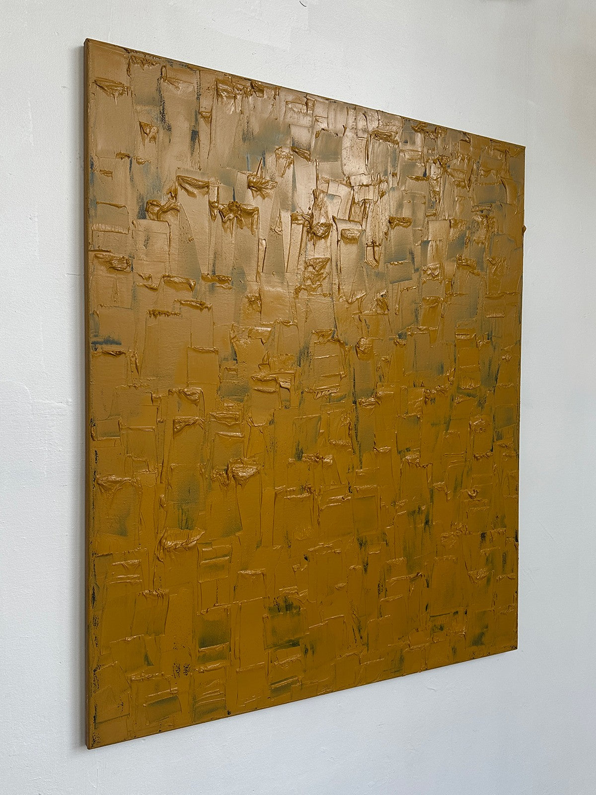 'Ochre Yellow - Burnt' Painting — detail view