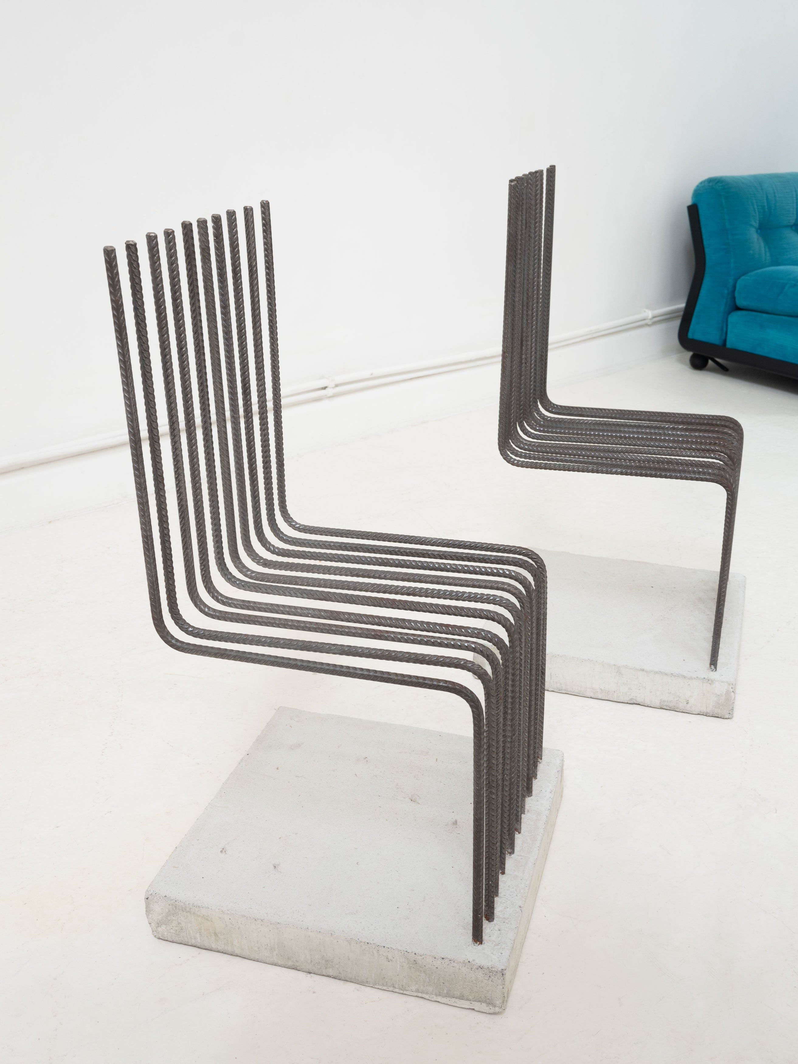 Chaise 'Solide' postmoderne attrb Heinz Landes, Allemagne, 1986.