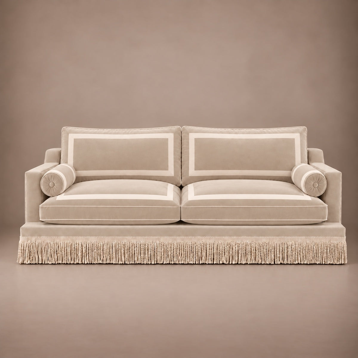 Orlando Sofa 230 cm - Mock Mohair Blush - Green Fringe by RIJD Interior — variant detail