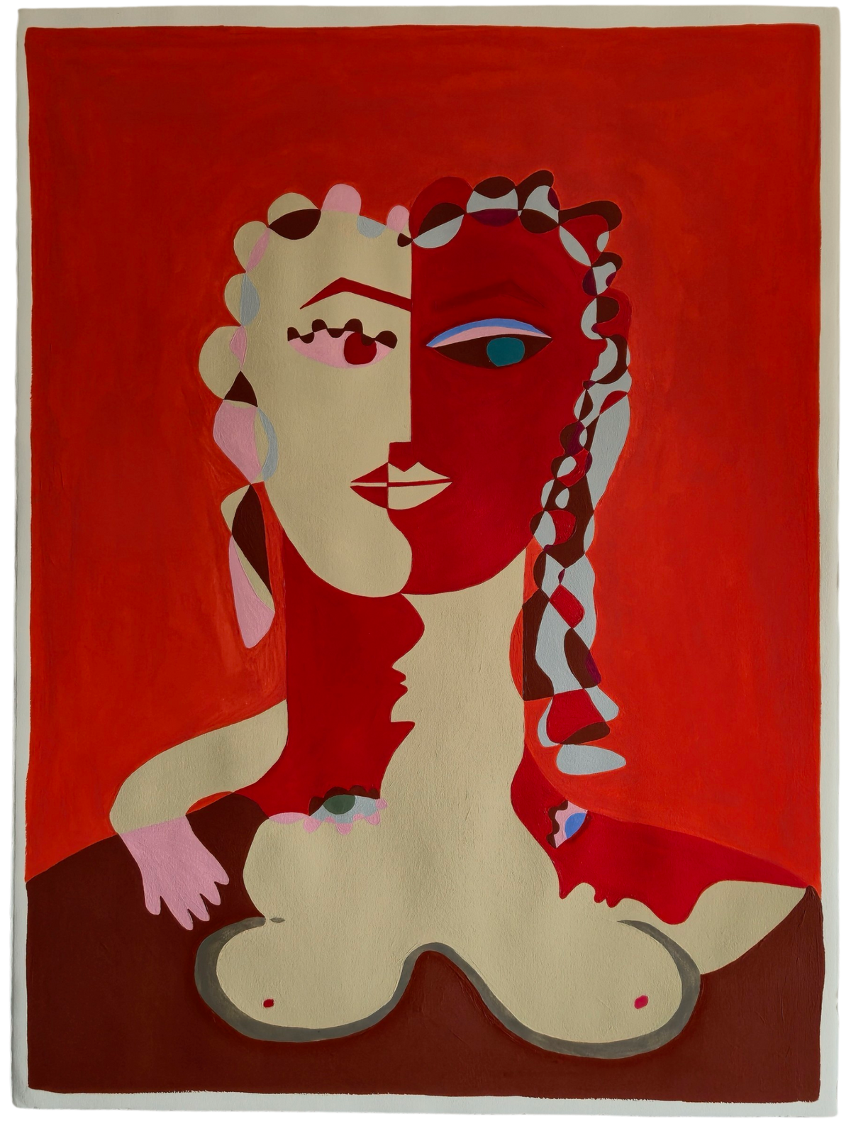 REGARDE-MOI - LE ROUGE, Painting — side angle