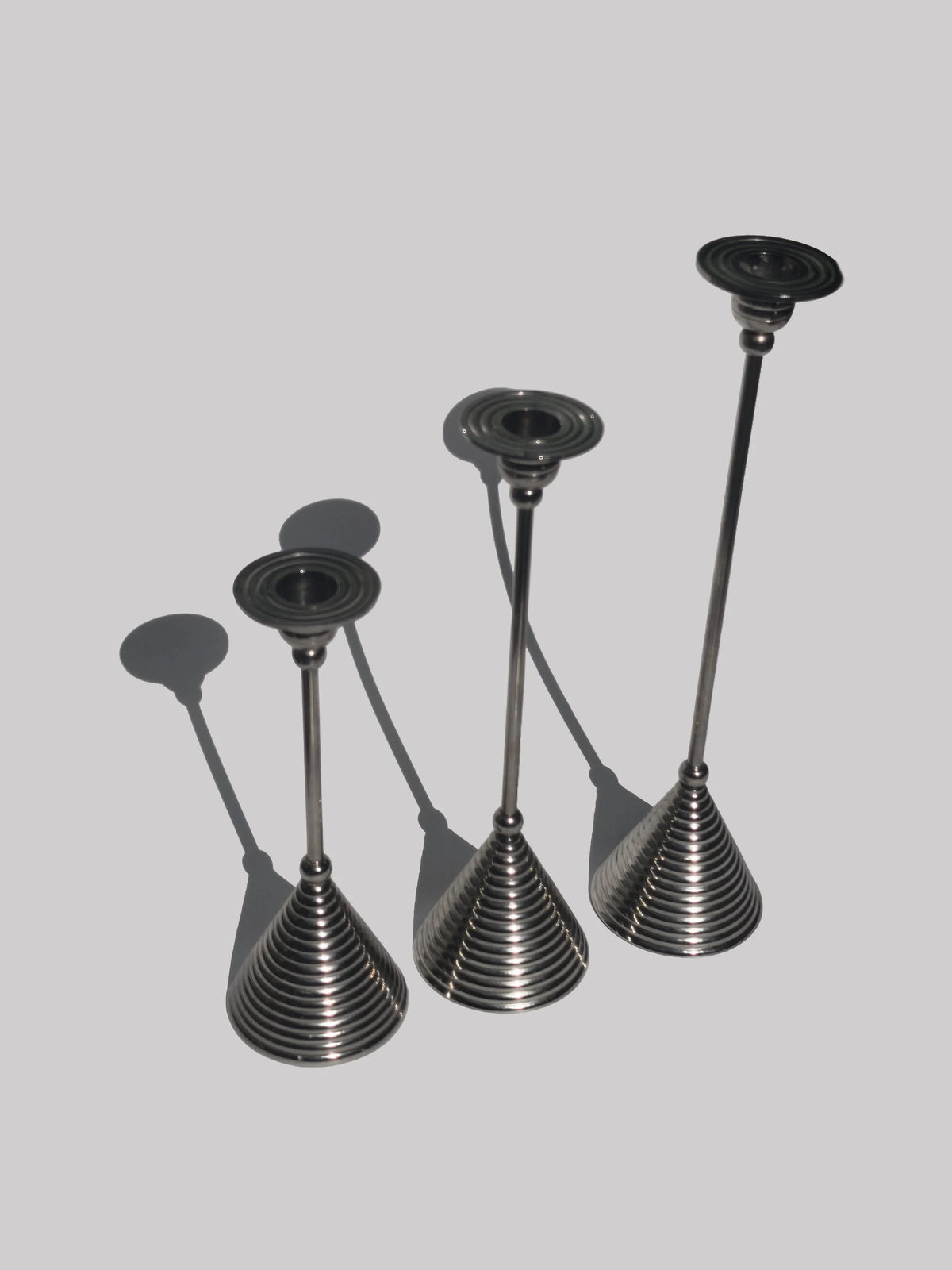 Trio of Candle Holders — side angle