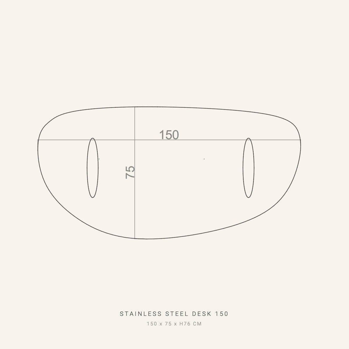 Kasanai Stainless Steel Desk 150 — lifestyle setting