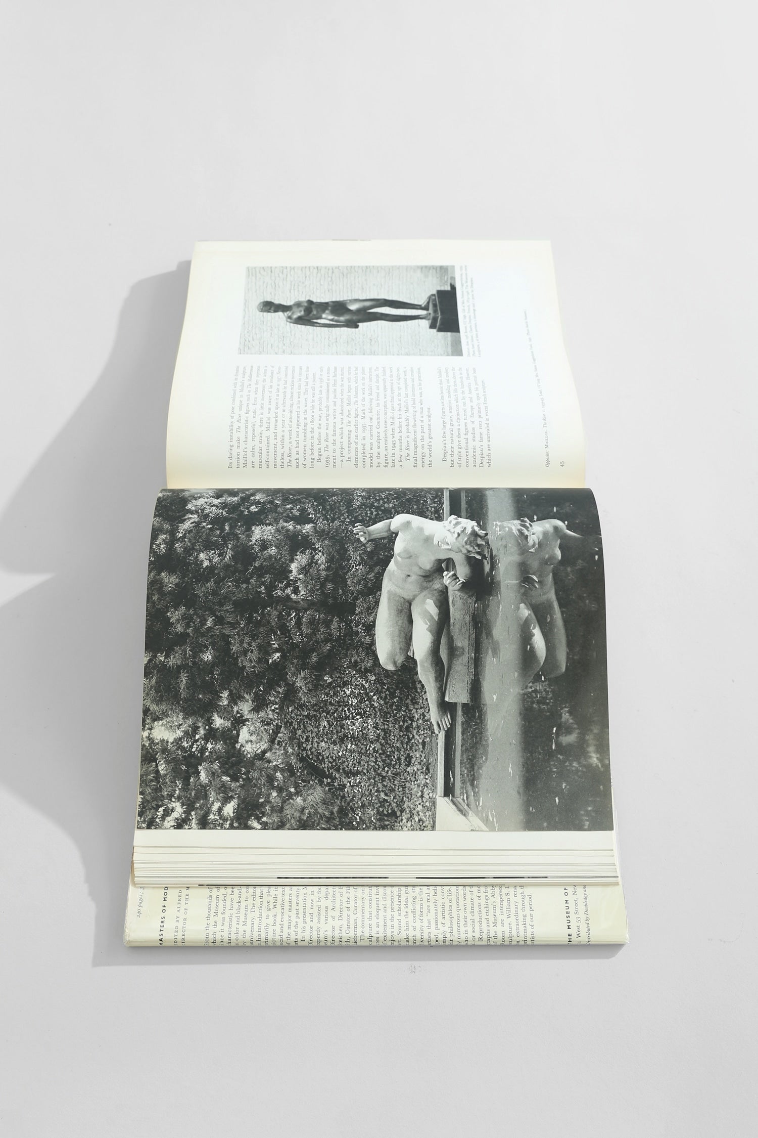 Masters of Modern Art Book — open view with black and white images