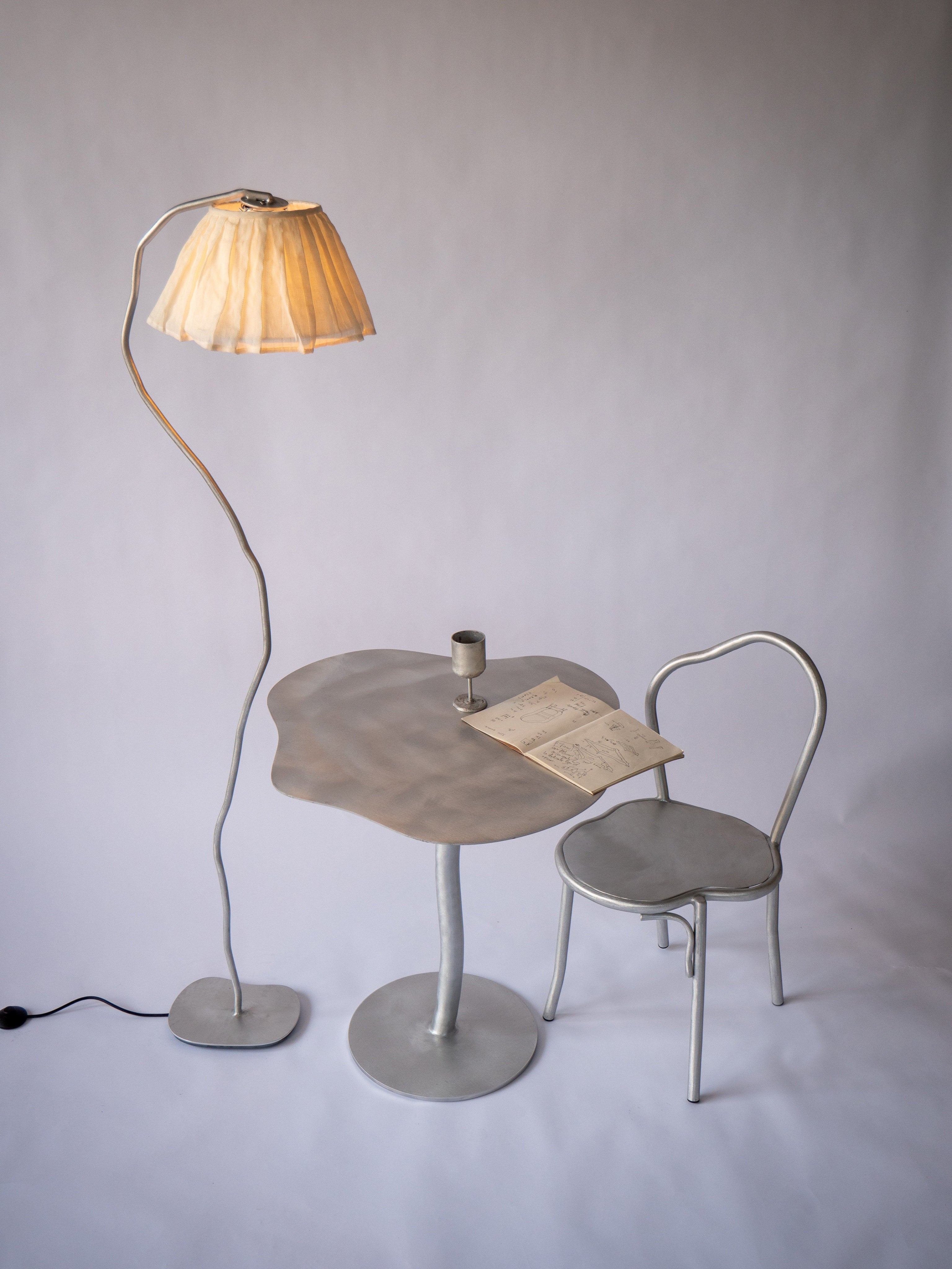 French Café floor lamp — lifestyle setting