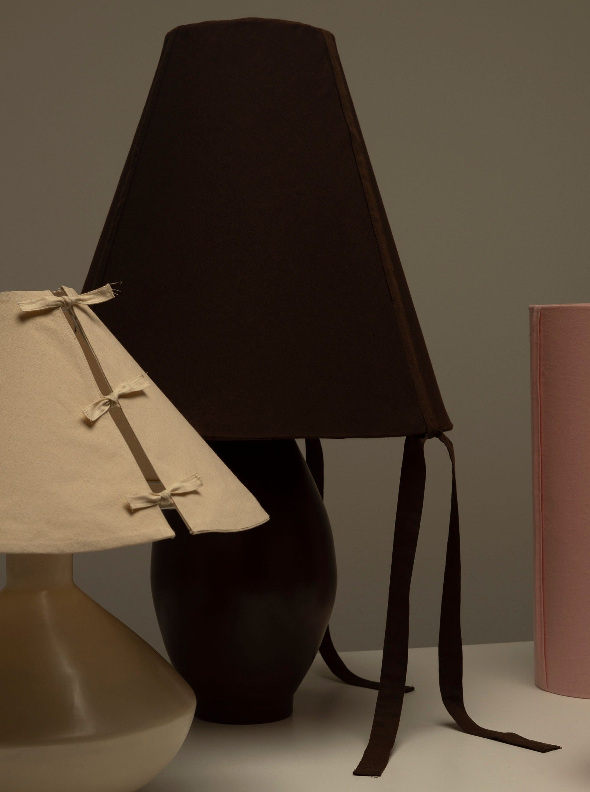 Brown Ceramic Large Lamp