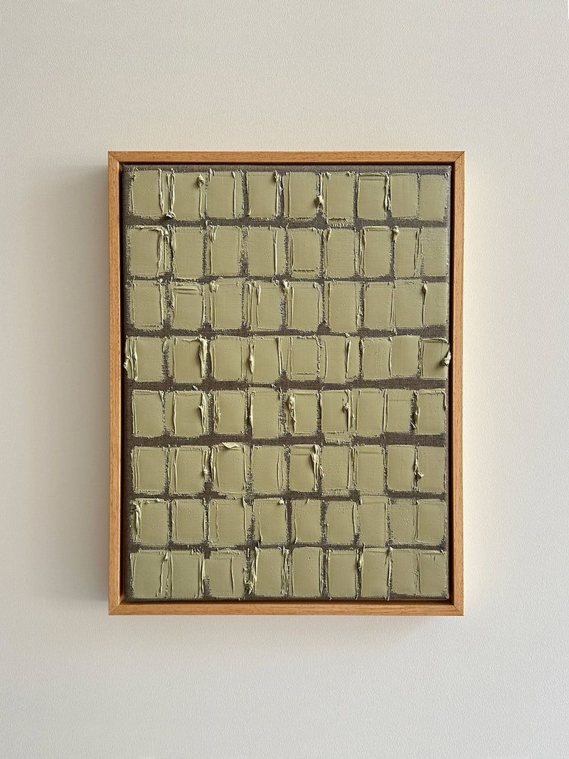 Buff Titanium - Mixed Order Painting by Roi Elmaliah | The Oblist — textured green surface