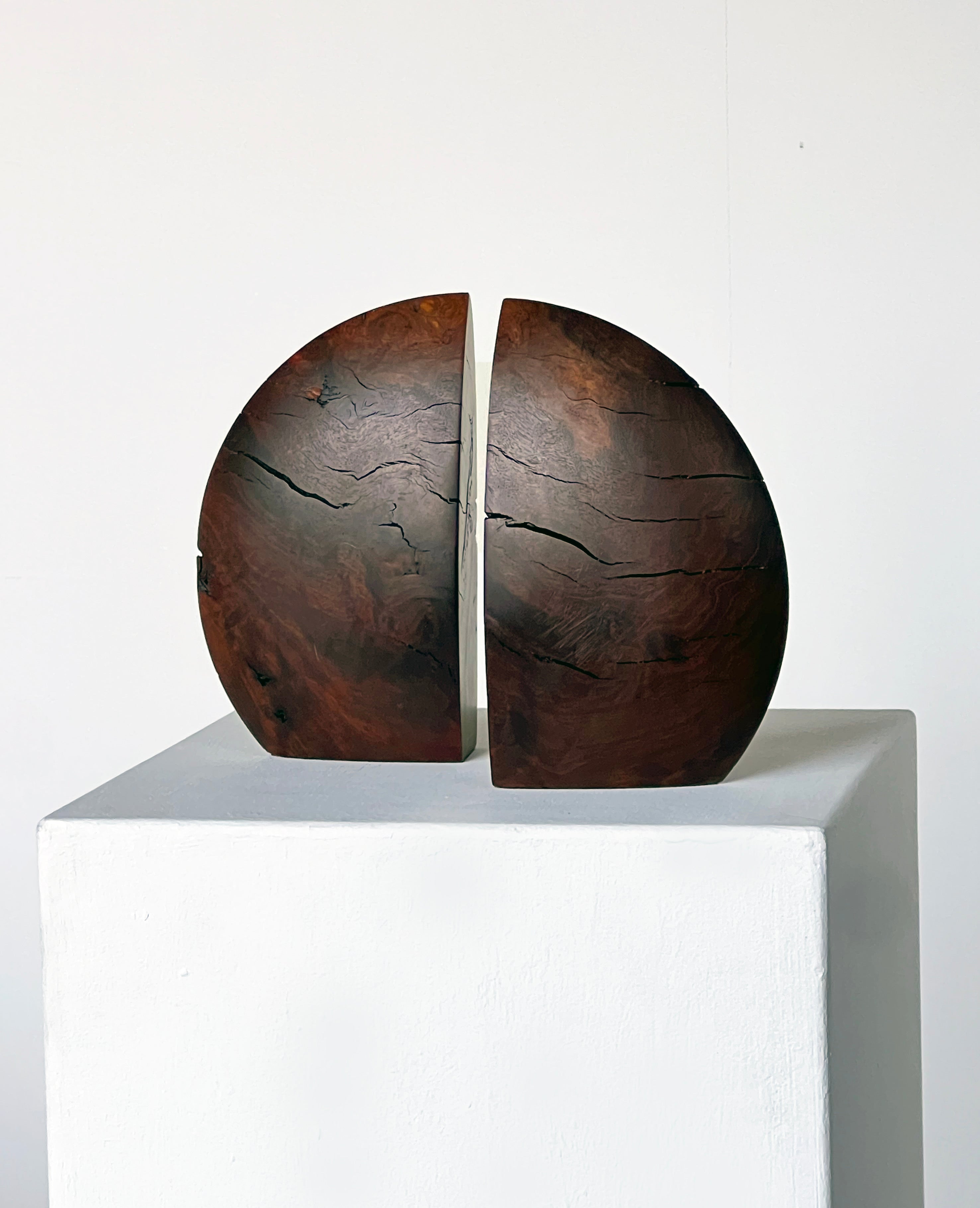 Geometric Burl Bookends by Jonathan stewart by Porter Studio | The Oblist