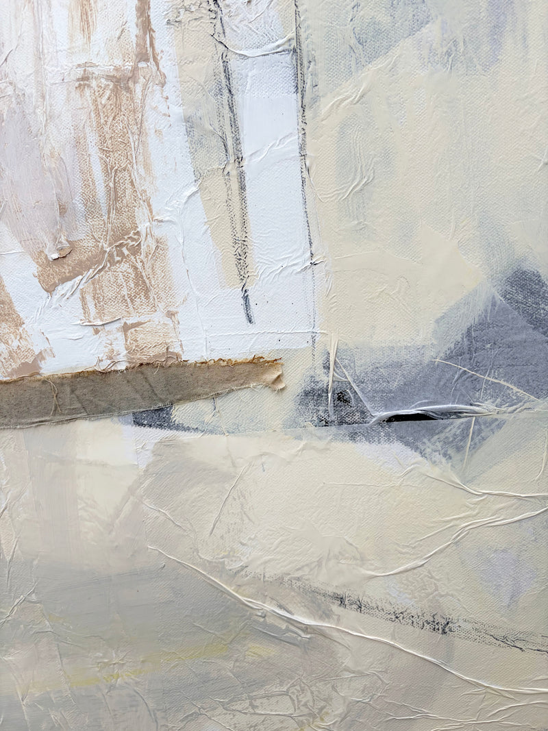 Claroscuro Painting — close-up of textured cream and beige surface