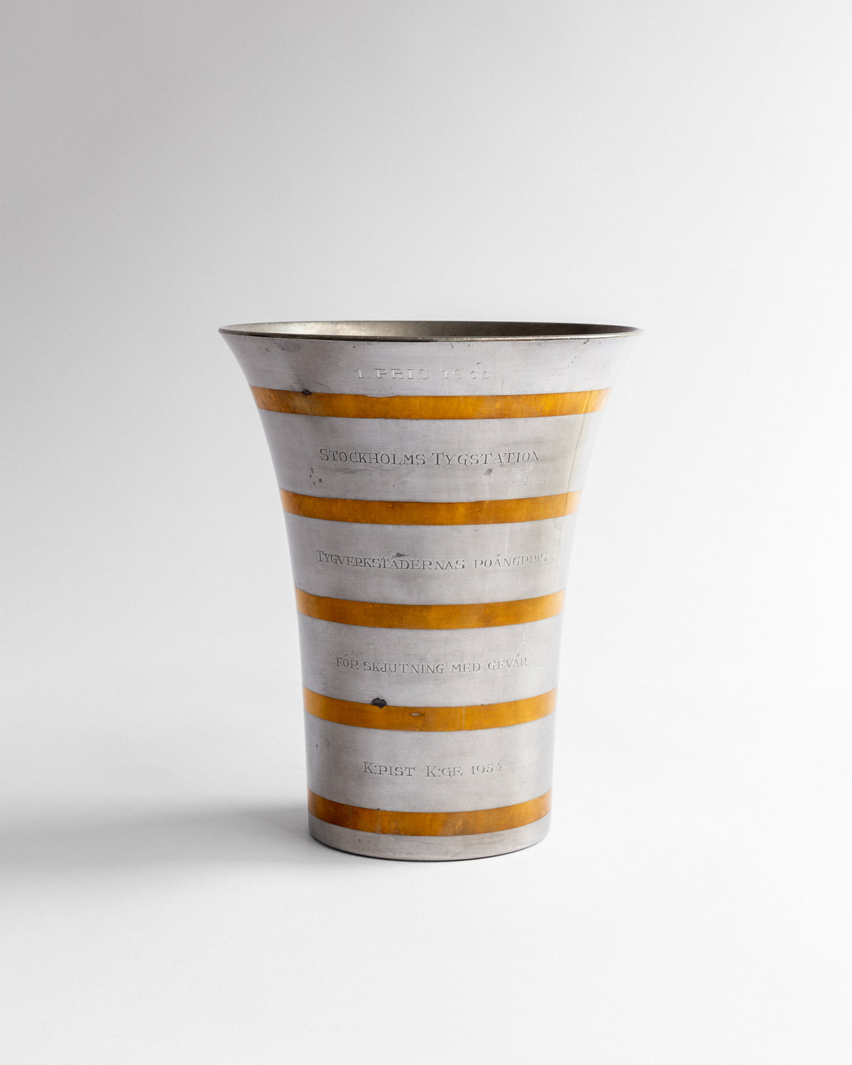 Pewter and Brass Vase by Estrid Ericson for Svenskt Tenn — detail view