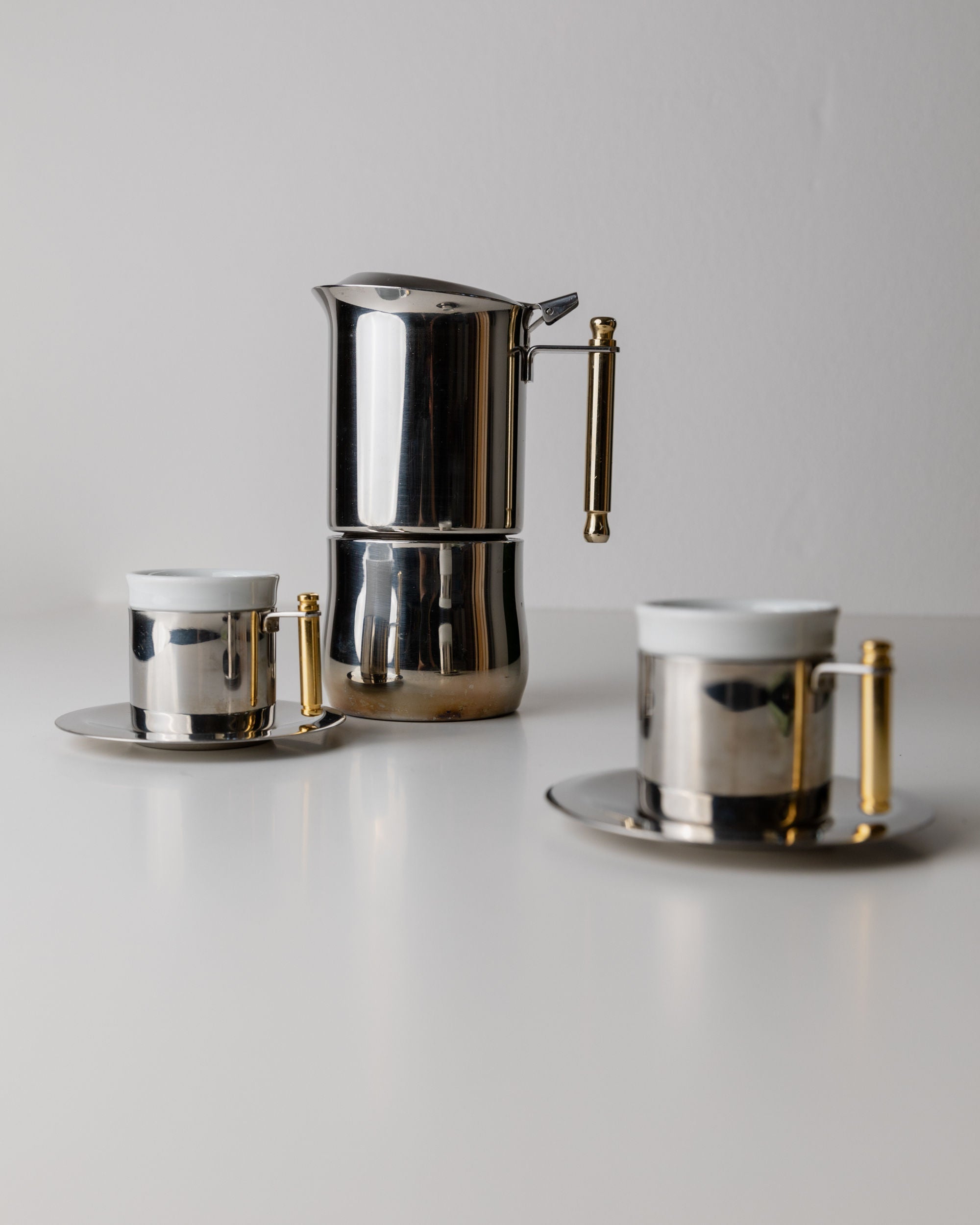 Coffee Set by IMCO, Italy 80s — angled view on white surface