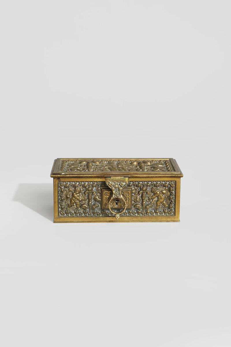 Brass Cherub Jewelry Box by Villa | The Oblist