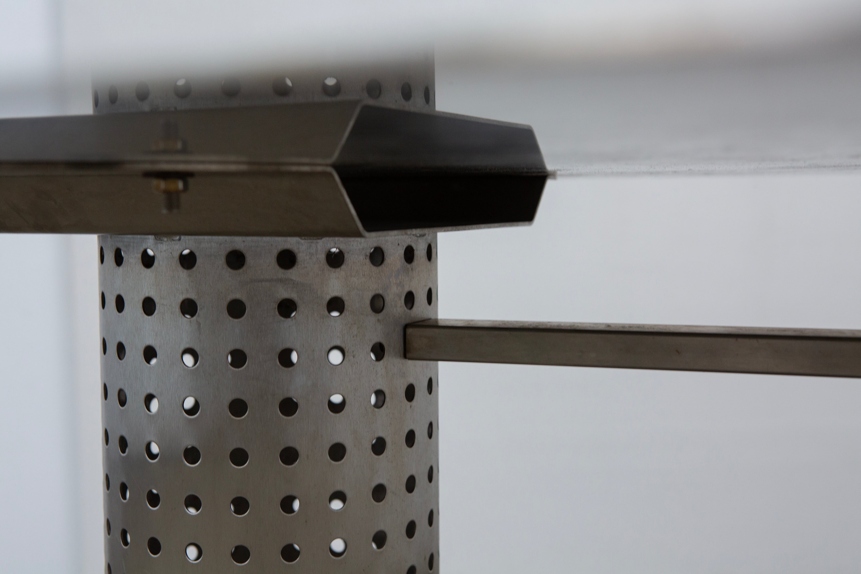 Postmodern Stainless Steel Dining Table, c.1980