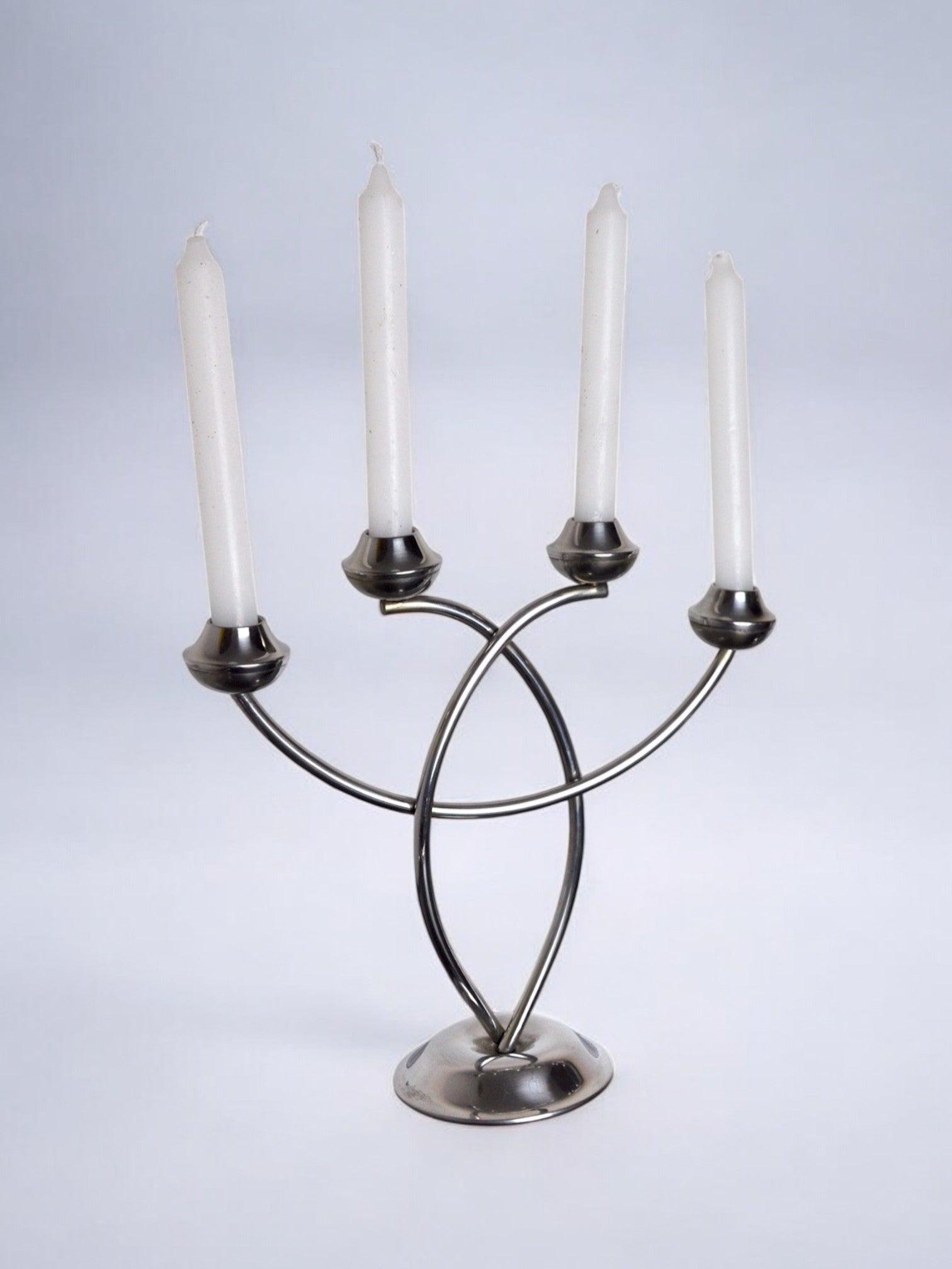 Stainless Steel Candleholder, 1970s — lifestyle setting