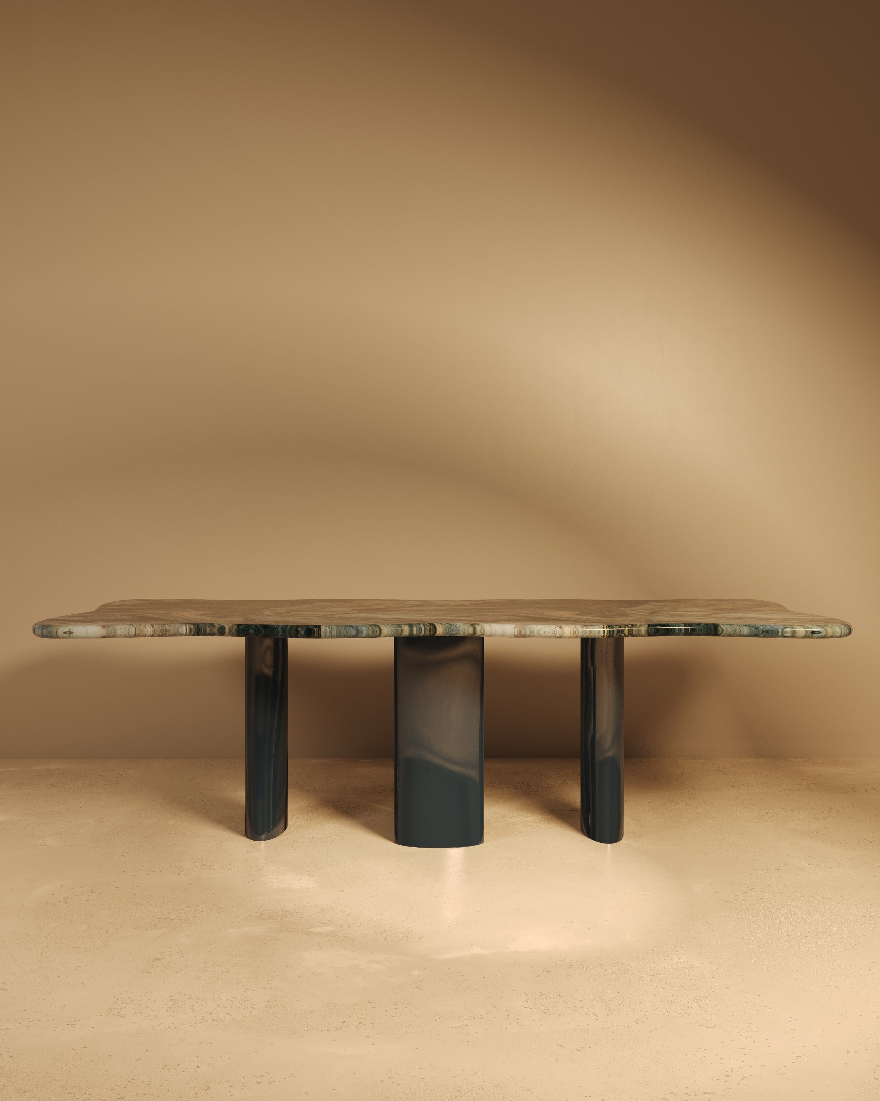 Table à manger MOJE en bois et marbre italien