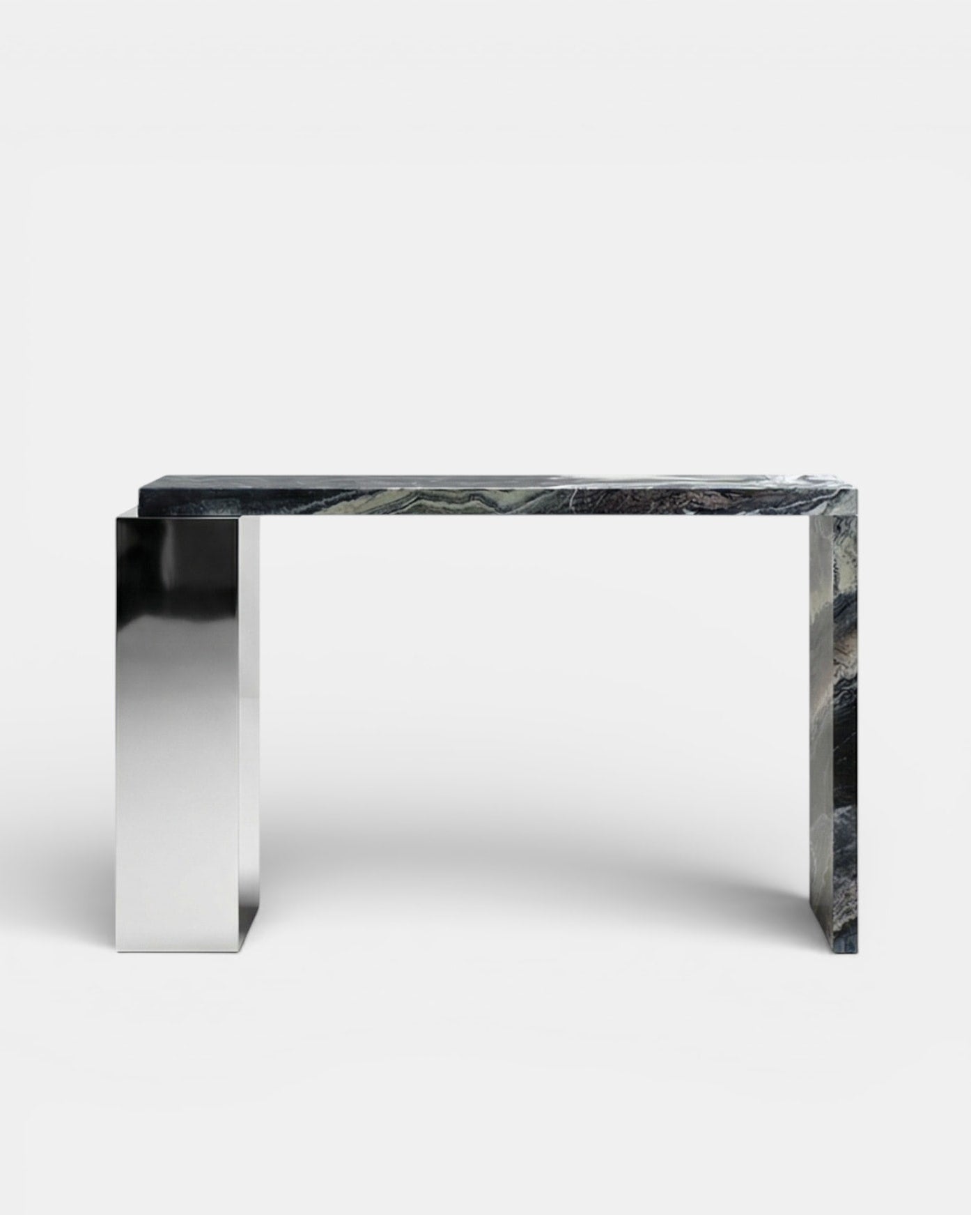 Jill Console Cipolino Marble & Inox by Marbera | The Oblist — modern marble and inox design