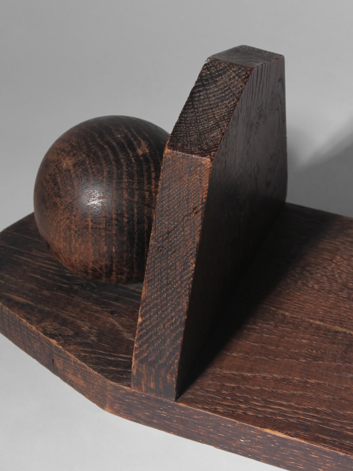 Art Deco Wooden Sphere Bookends, 1930s — lifestyle setting