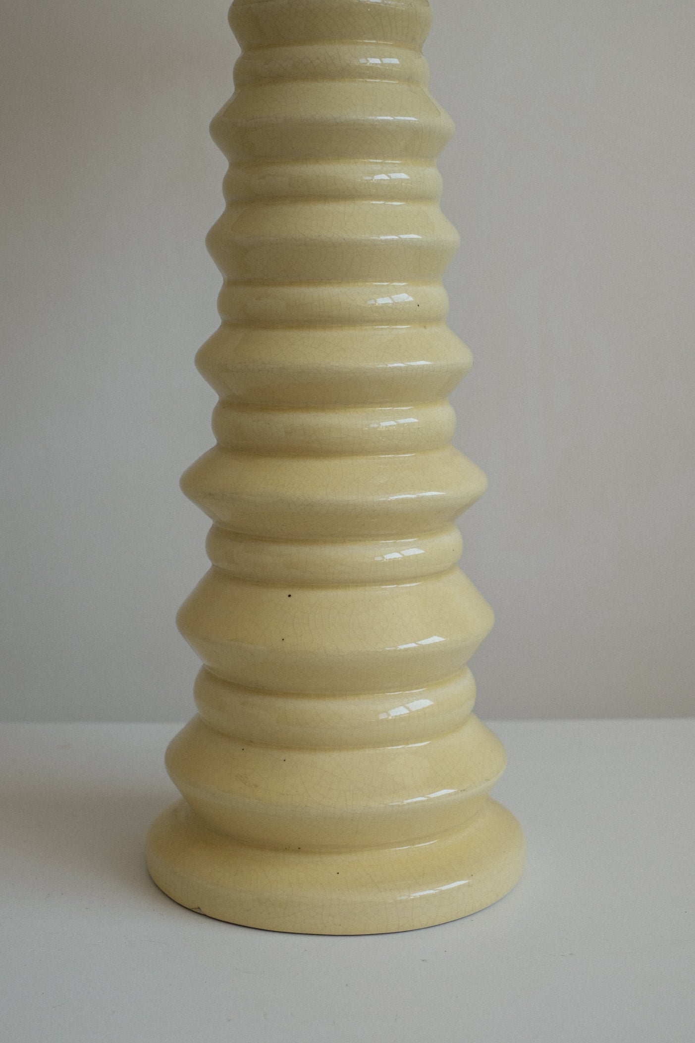 French Ceramic Table Lamp — close-up
