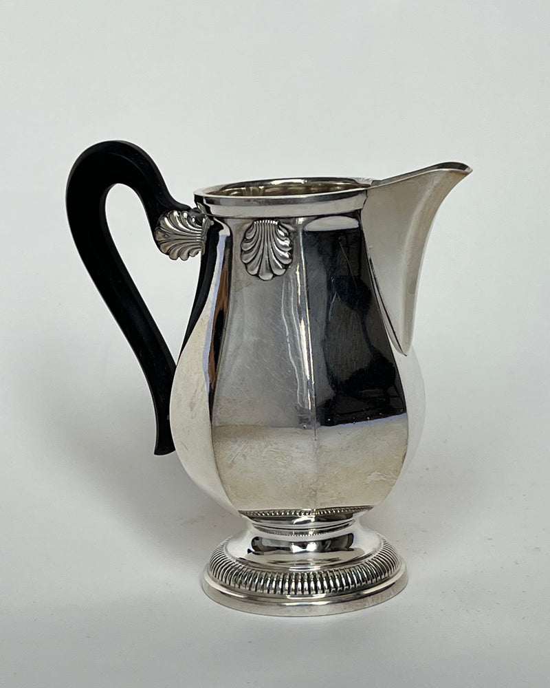 Hammered Silver Coffee Cream Jug — side angle