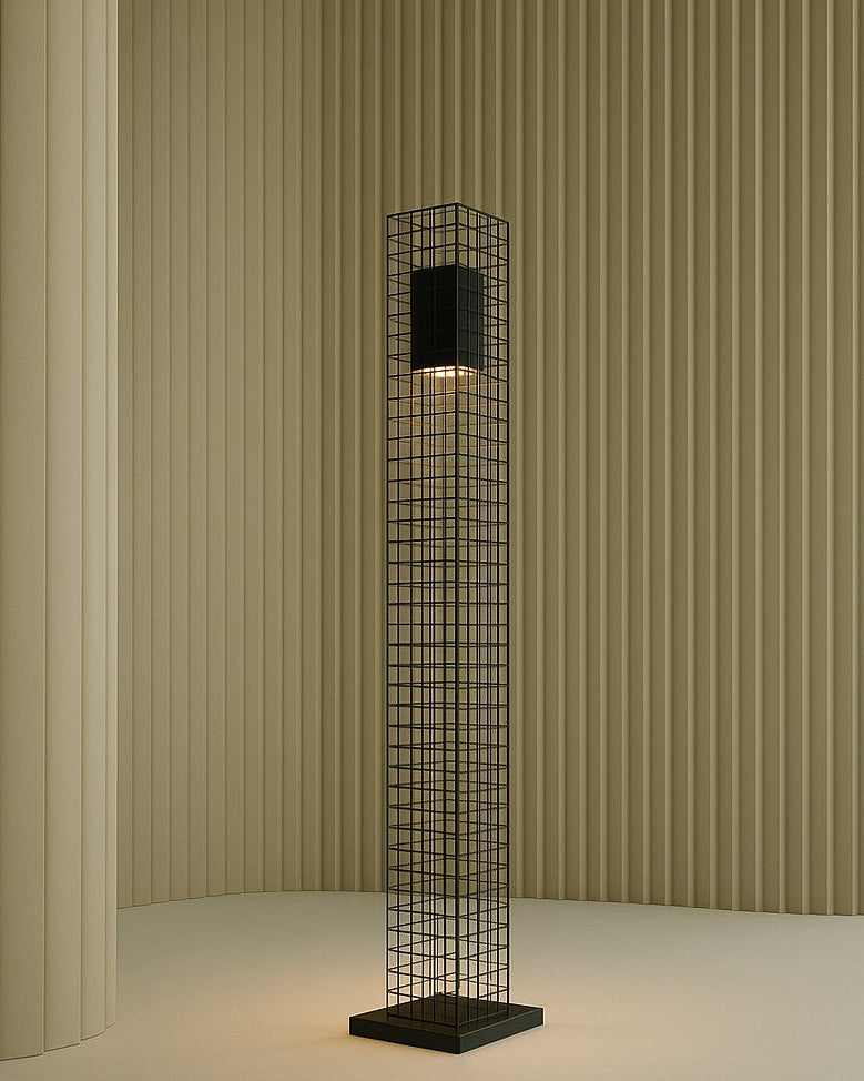Ami Floor Lamp in Steel Mesh by Garnier Pingree | The Oblist