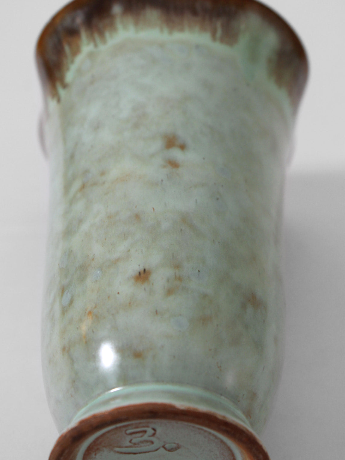 Vase en céramique turquoise Art déco par Christer Heijl, Suède, années 1930