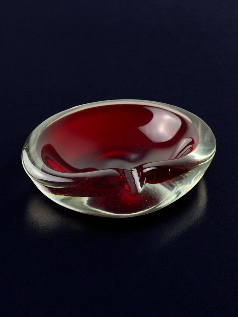 Sommerso Vide-poches by Seguso, Murano Glass, Italy, 1970s by Malamar Studio | The Oblist
