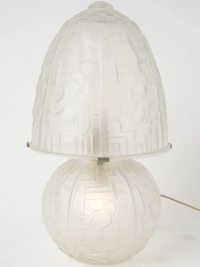 French Art Deco Frosted Glass Lamp by virga | The Oblist