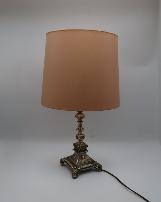 Brass Table Lamp – France, 1960s — side angle