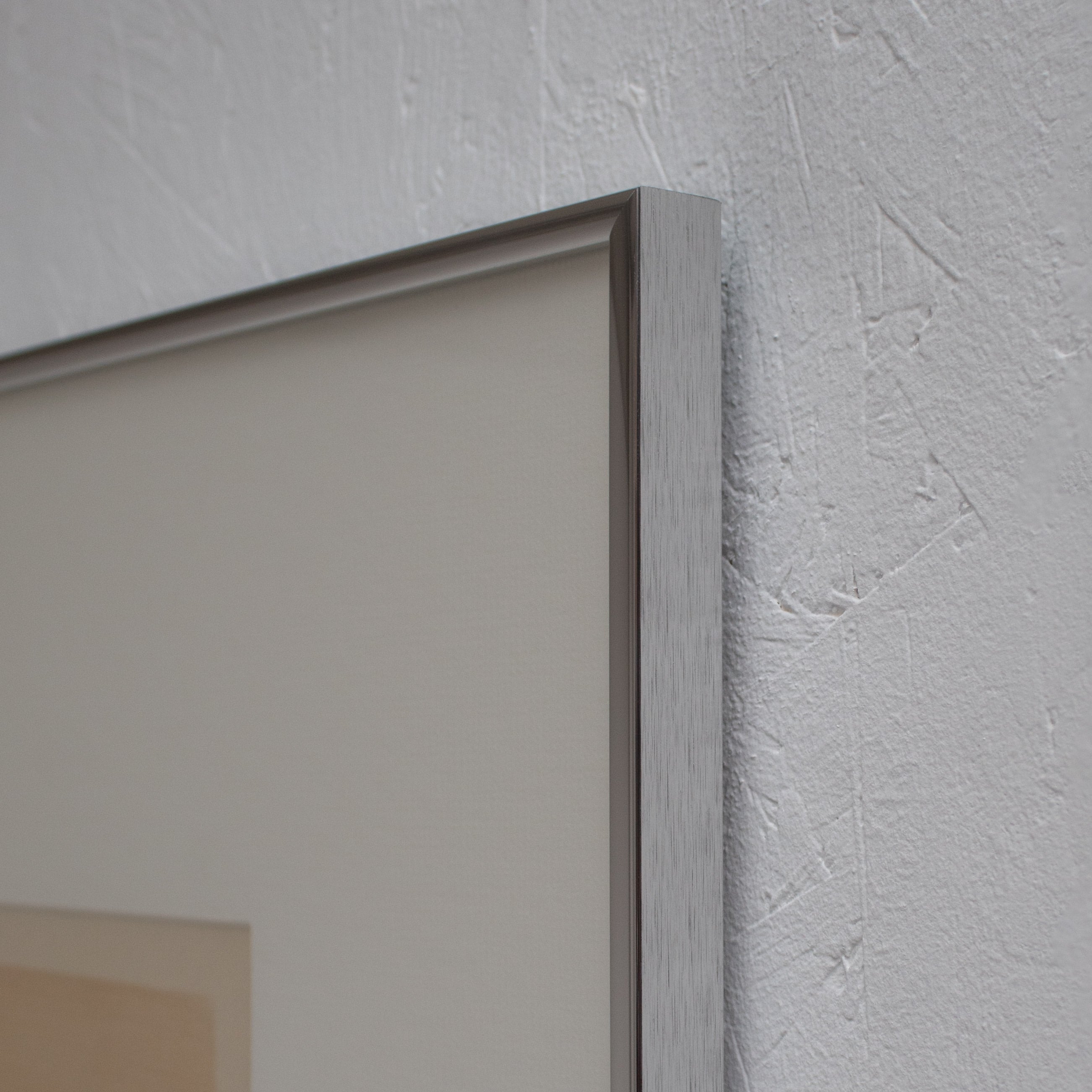 Mid Century Italian Work on Paper — side angle of framed drawing