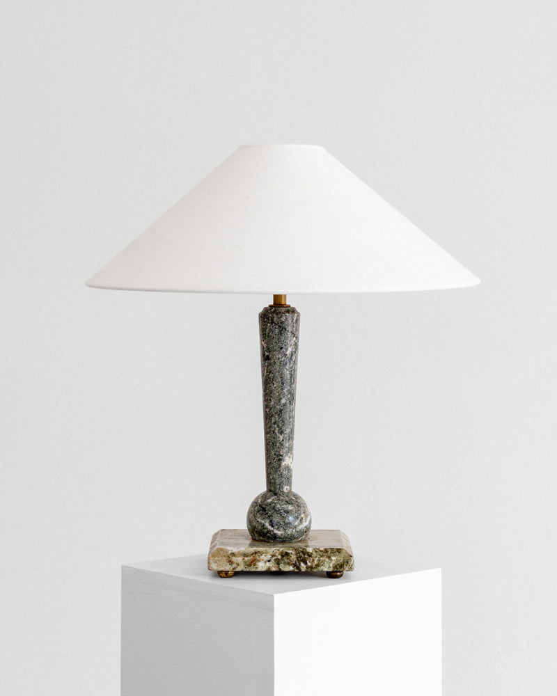 Art Deco Marble Table Lamp, Sweden, 1930s — detail view