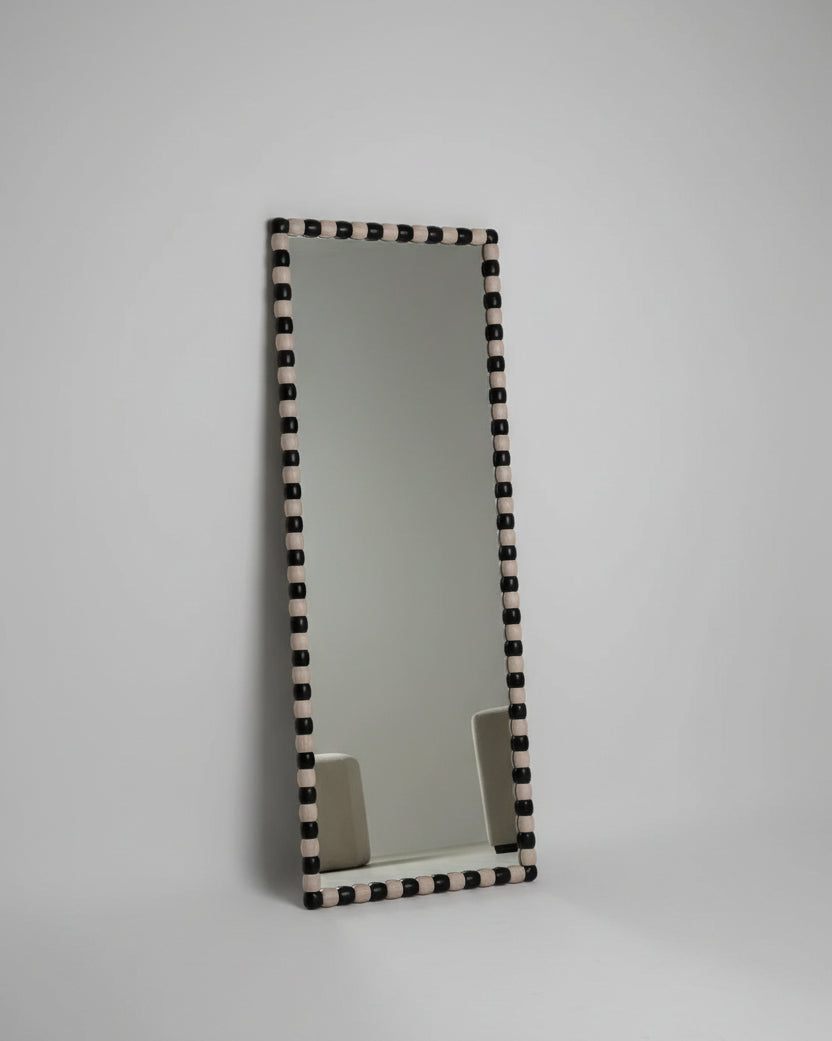 Onde Mirror (Large) by Studio Kallang | The Oblist — handcrafted wood frame, modern design