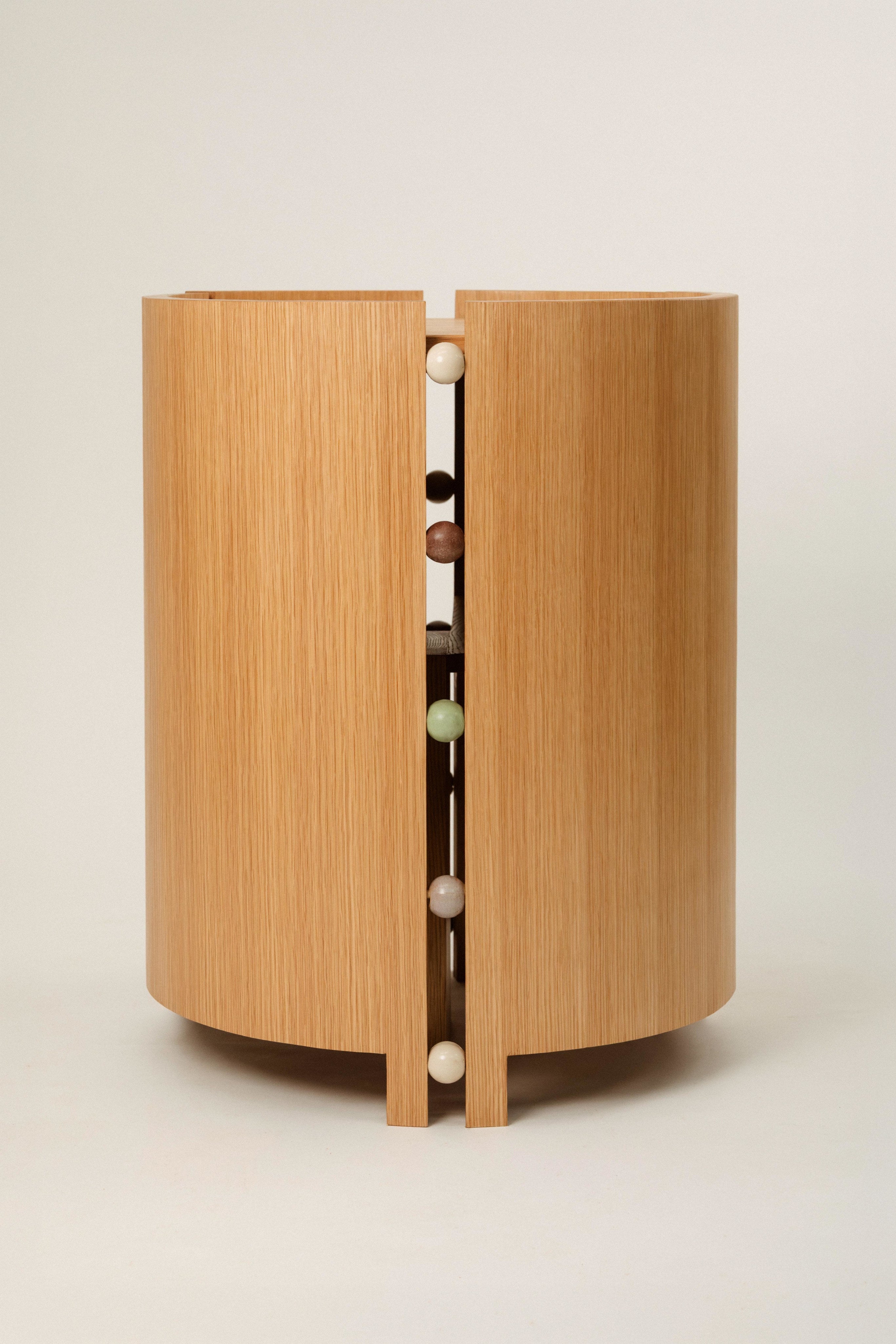Desk and Chair Duo — White Oak & Ceramic — detail view