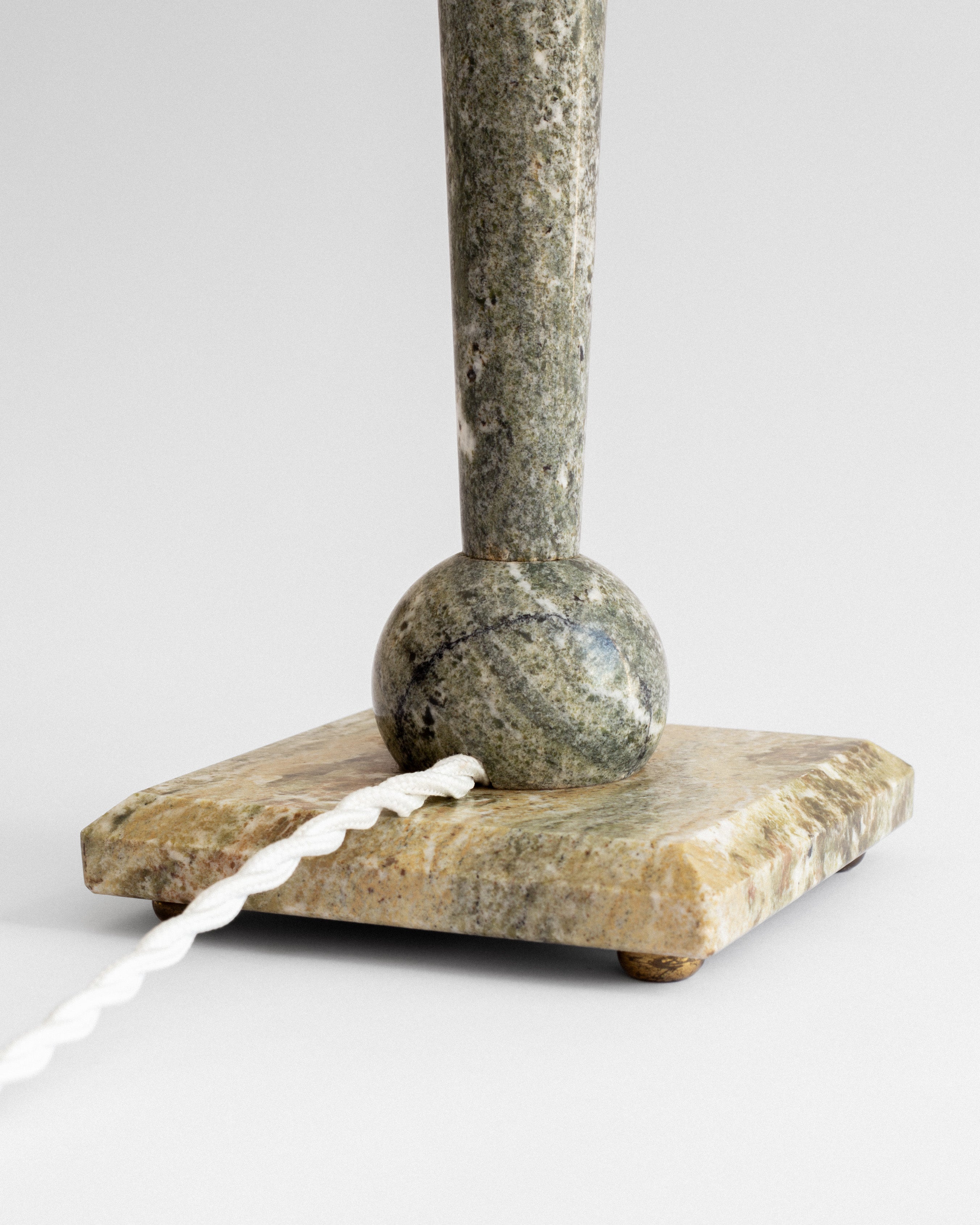 Art Deco Marble Table Lamp, Sweden, 1930s — close-up