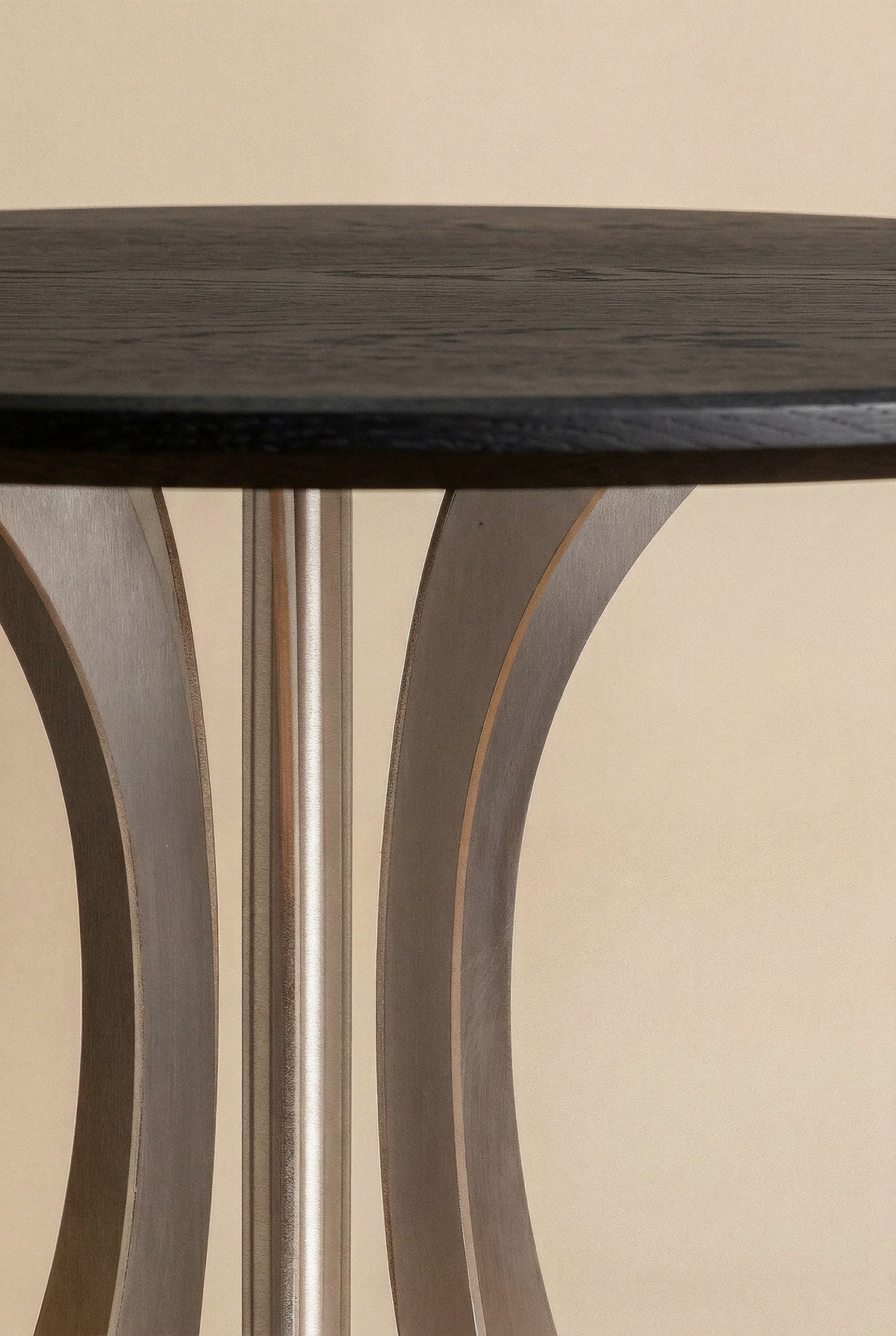 Fibonacci dinning Table - Stainless Steel and Solid Wood — alternate view