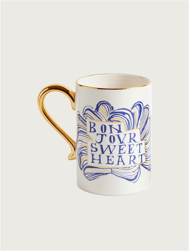 Ruan Hoffmann Sweetheart Mug by Lobjet | The Oblist — porcelain with gold accents