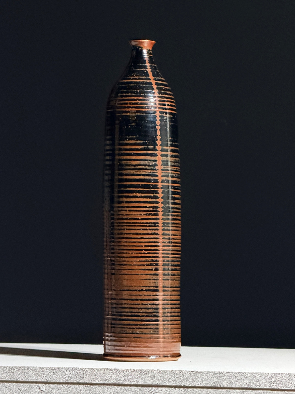 Large Glazed Stoneware Bud Vase – La Borne, 1960s by Figuresdesign | The Oblist