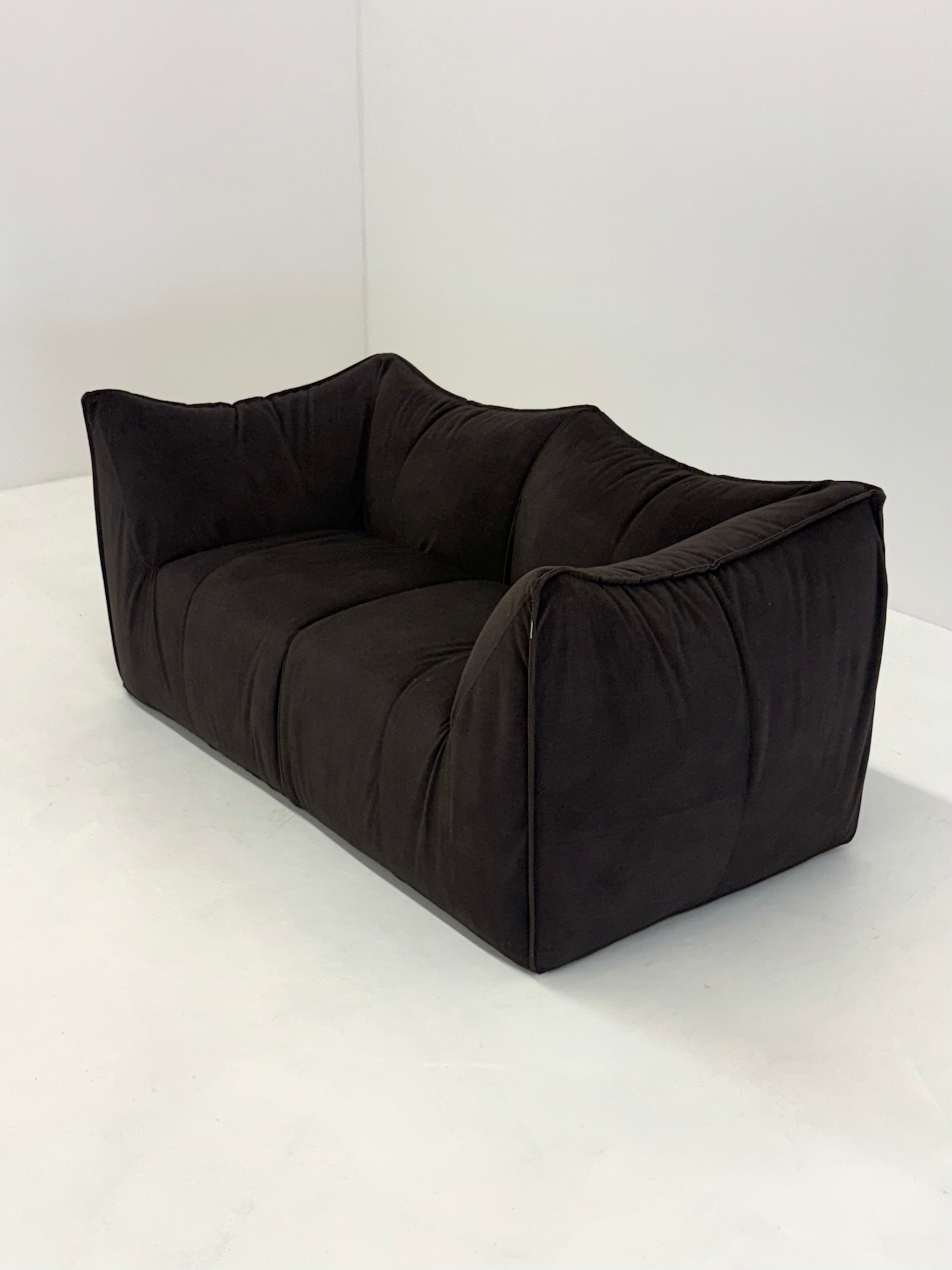 Vintage Bambole sofa in dark brown by Mario Bellini for B&B Italia — alternate view