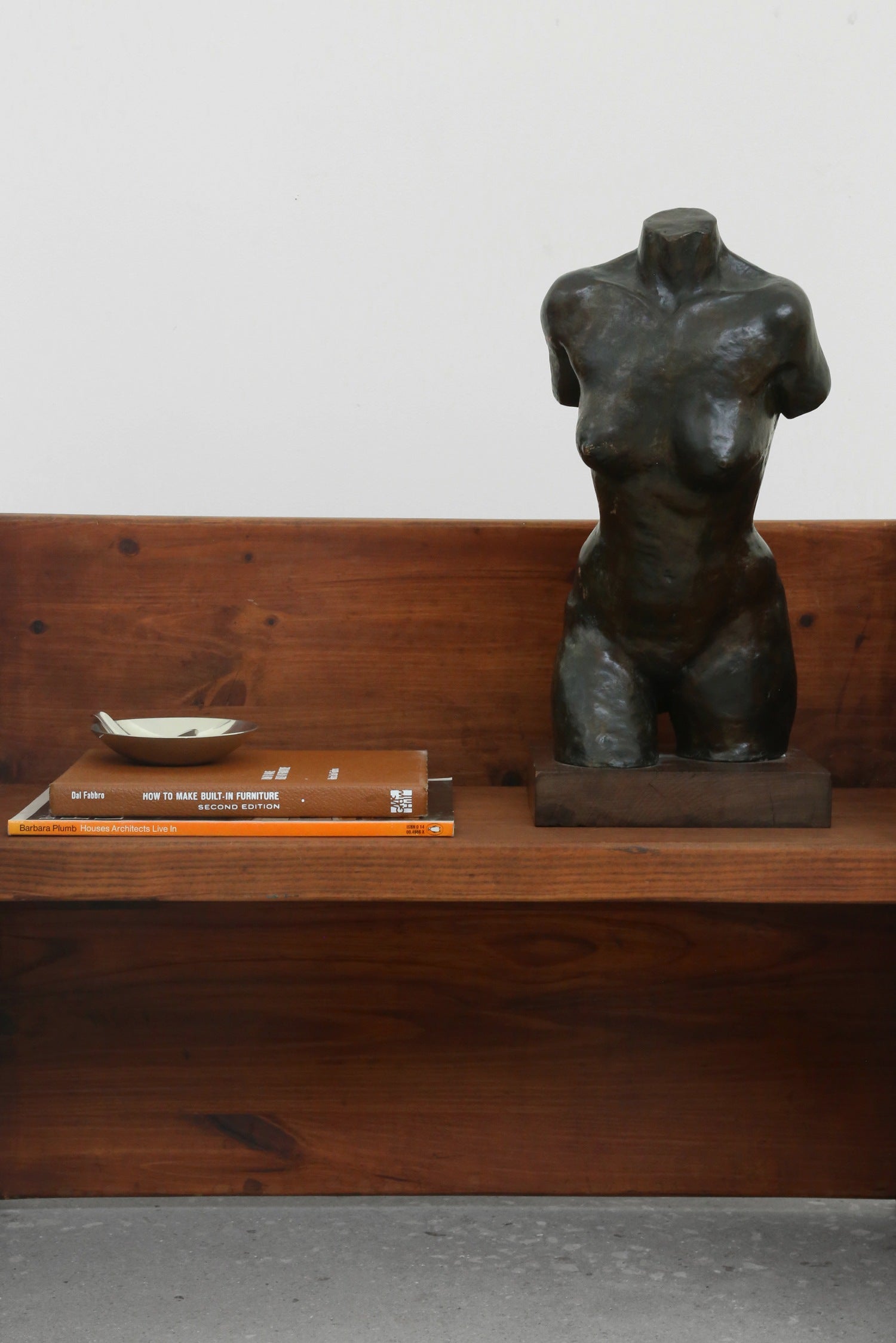 Primitive Pine Bench — detail view