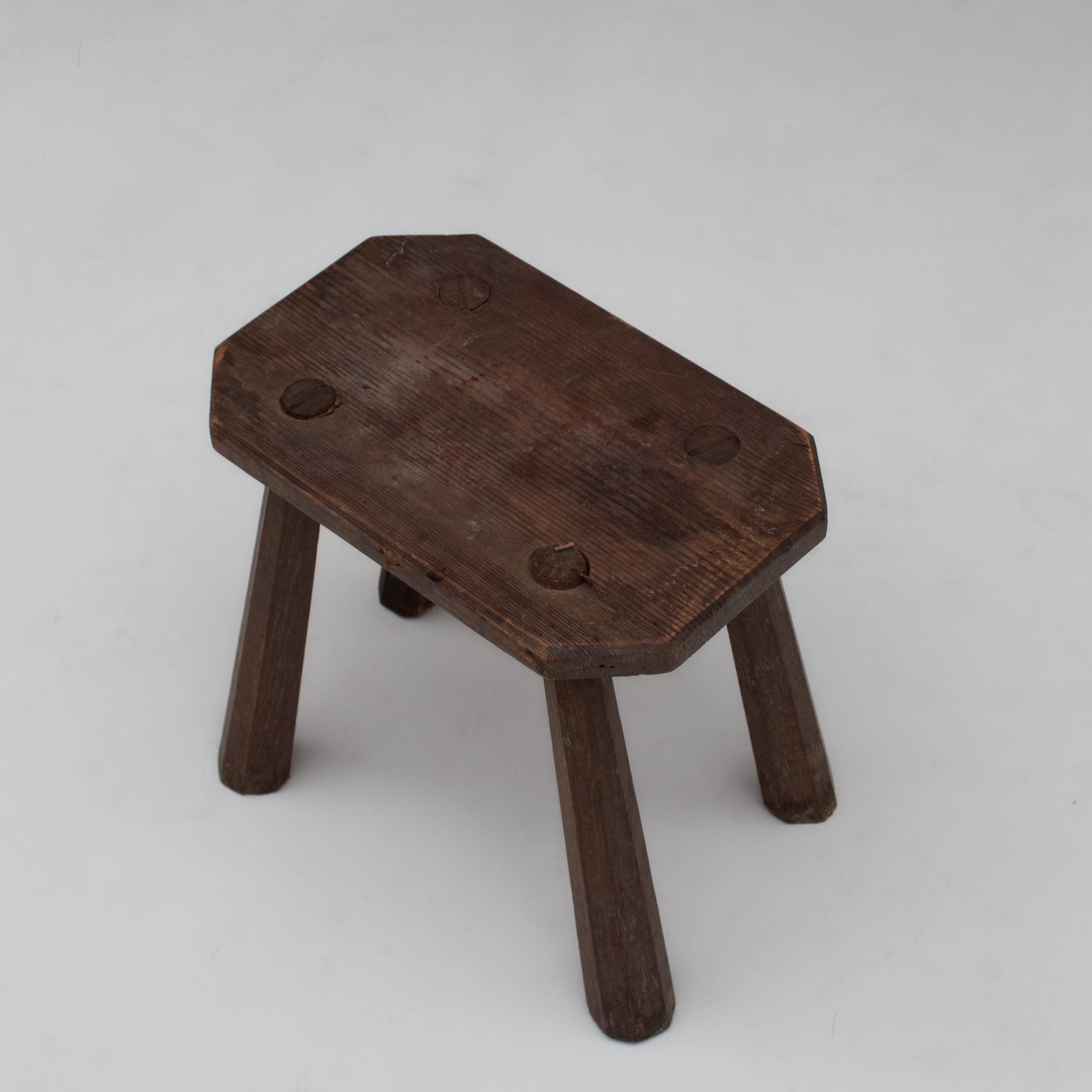 Brutalist Rectangle Bench in Wood — alternate view
