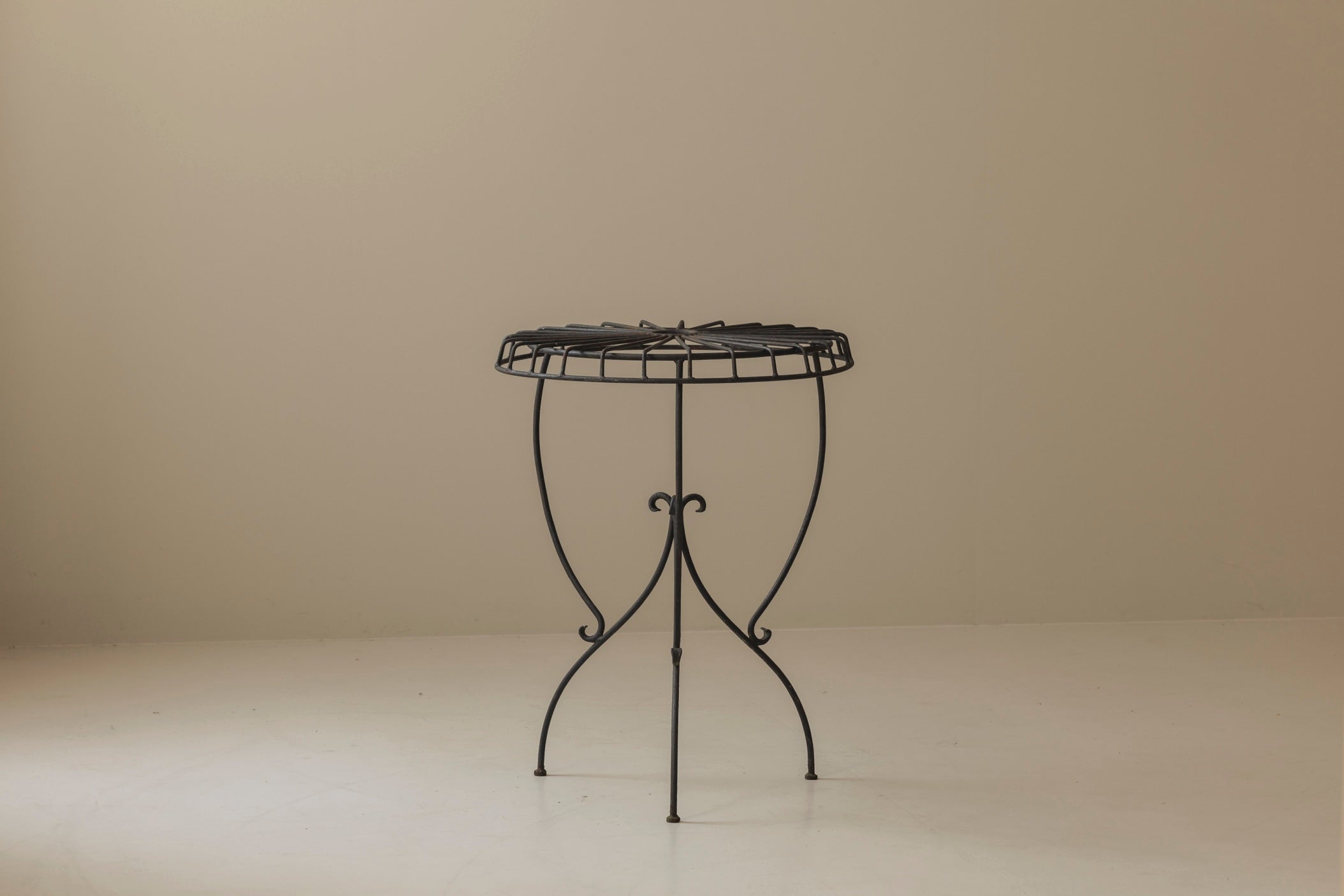 Wrought Iron Side Table attributed André Dubreuil, France 1986 — alternate view