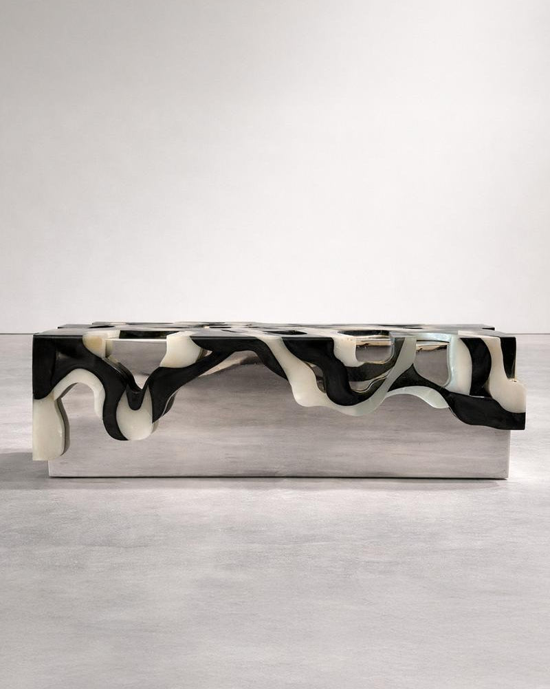 Orbis Bench II by HOMA | The Oblist — modern resin and metal design