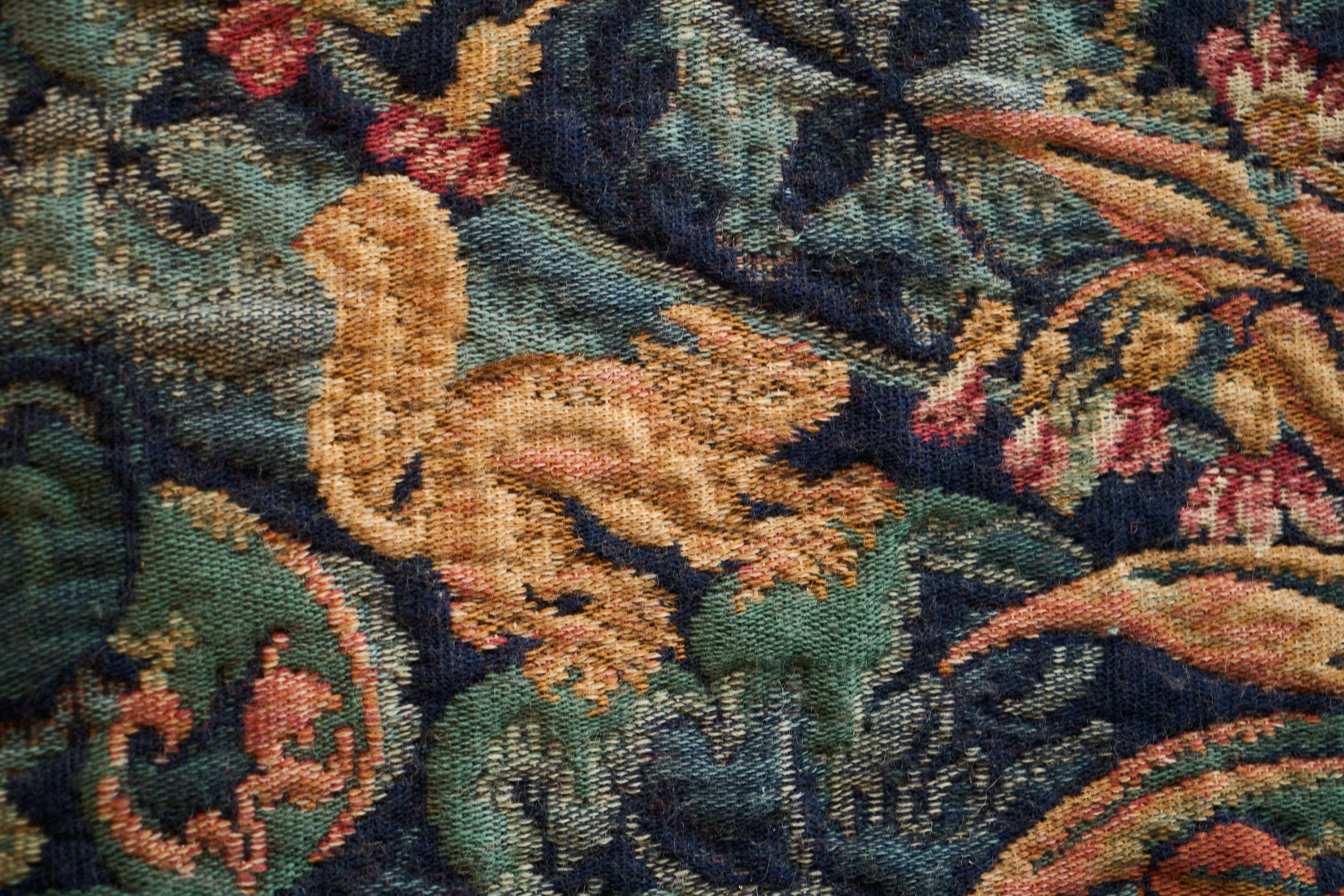 Mid-Century Wall Tapestry with Birds, Belgium, 1960s — view 9