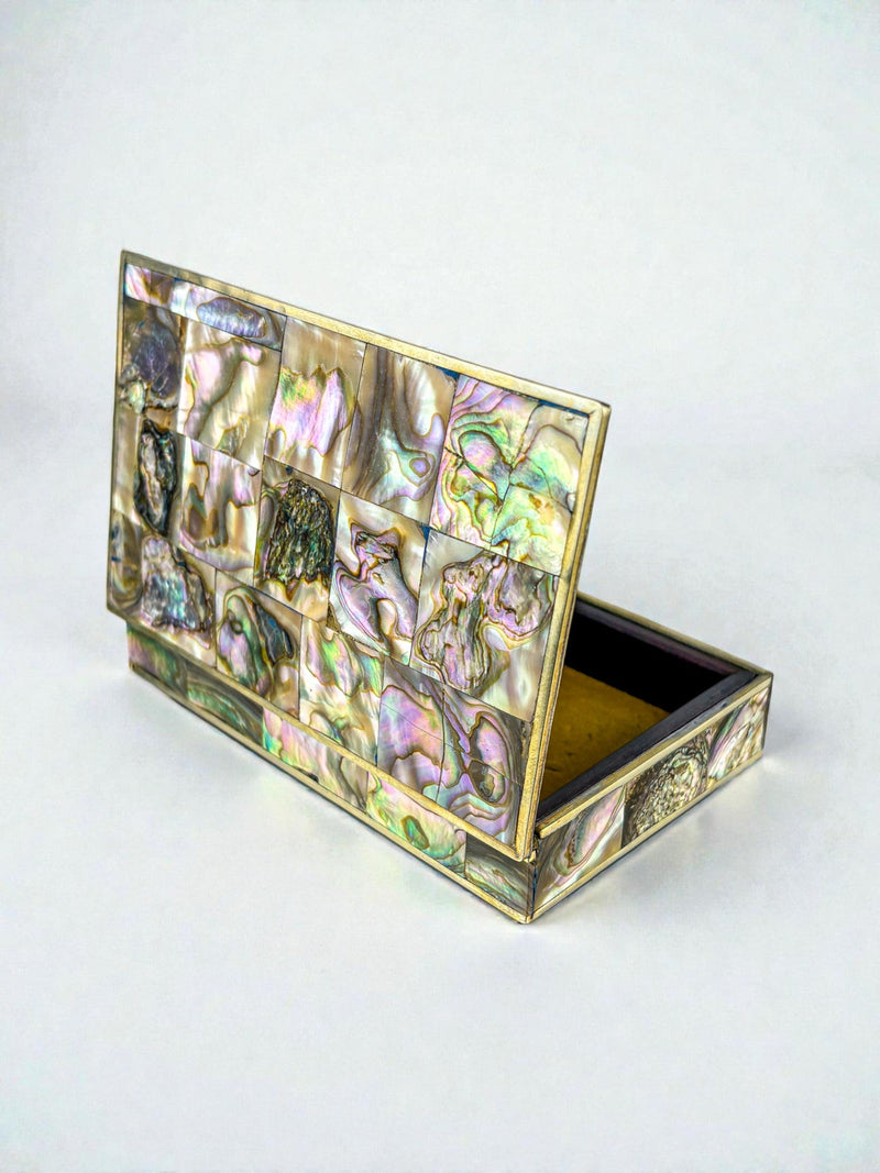 Abalone Shell Vanity Box by Malamar Studio | The Oblist — handcrafted, iridescent shell