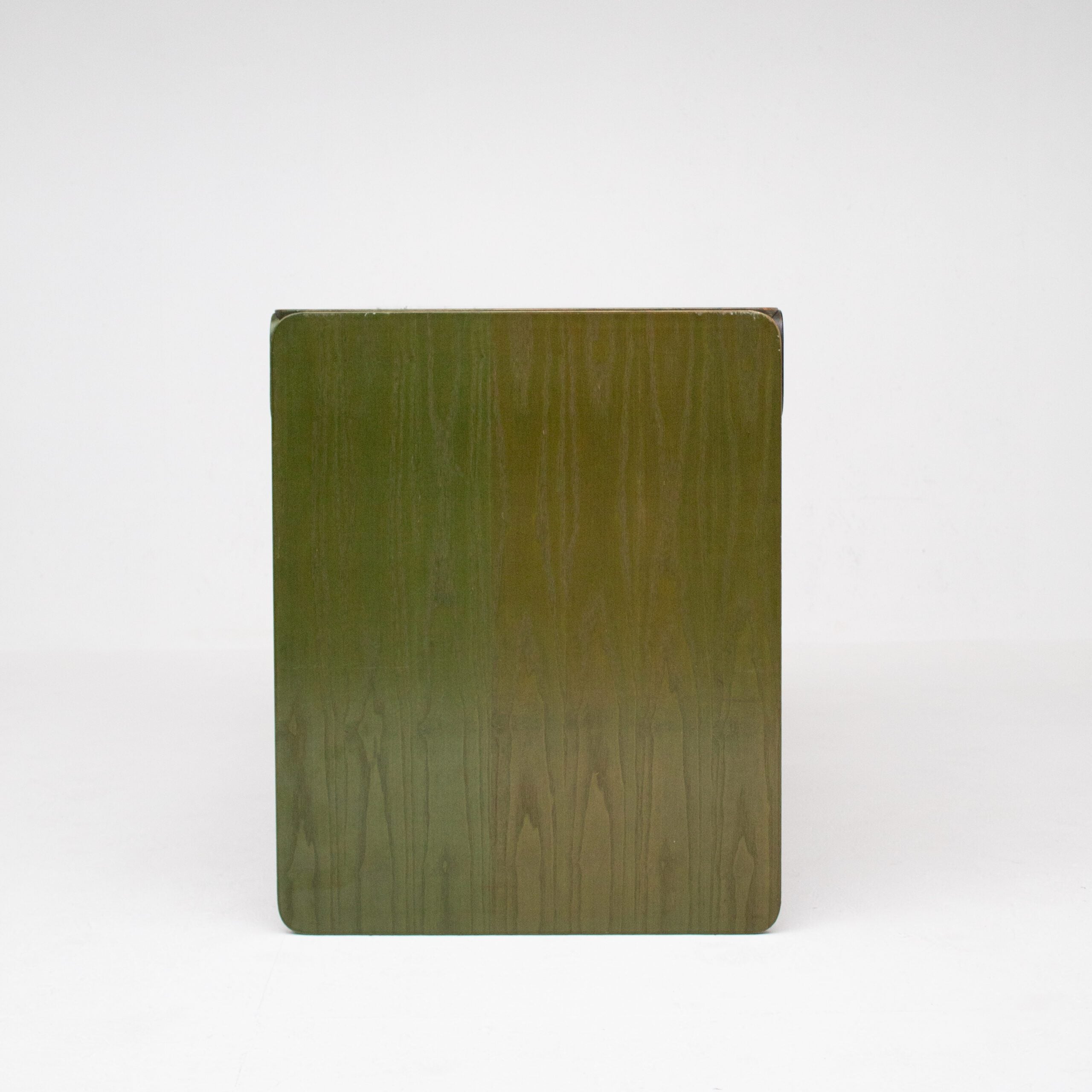 Vintage Desk by Derk Jan de Vries — side angle showing green wood finish