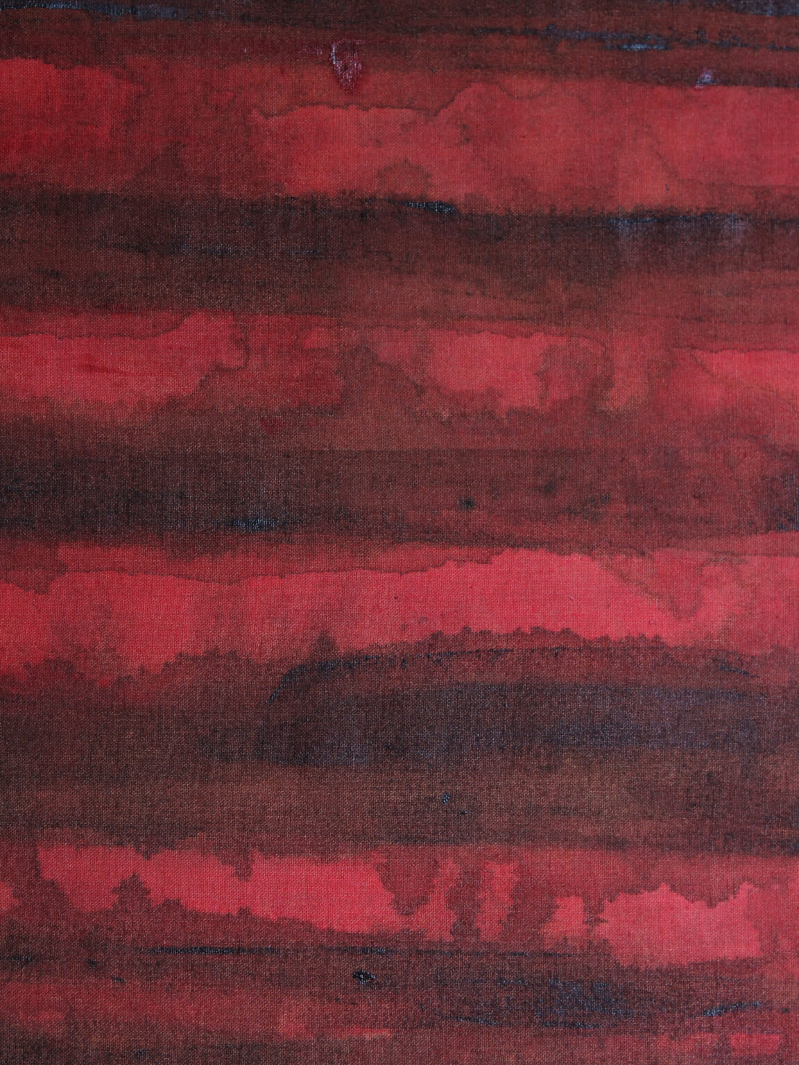 Horizontal Organic Lines In Pink And Black By Karina Savonenko, 80x120cm — detail view