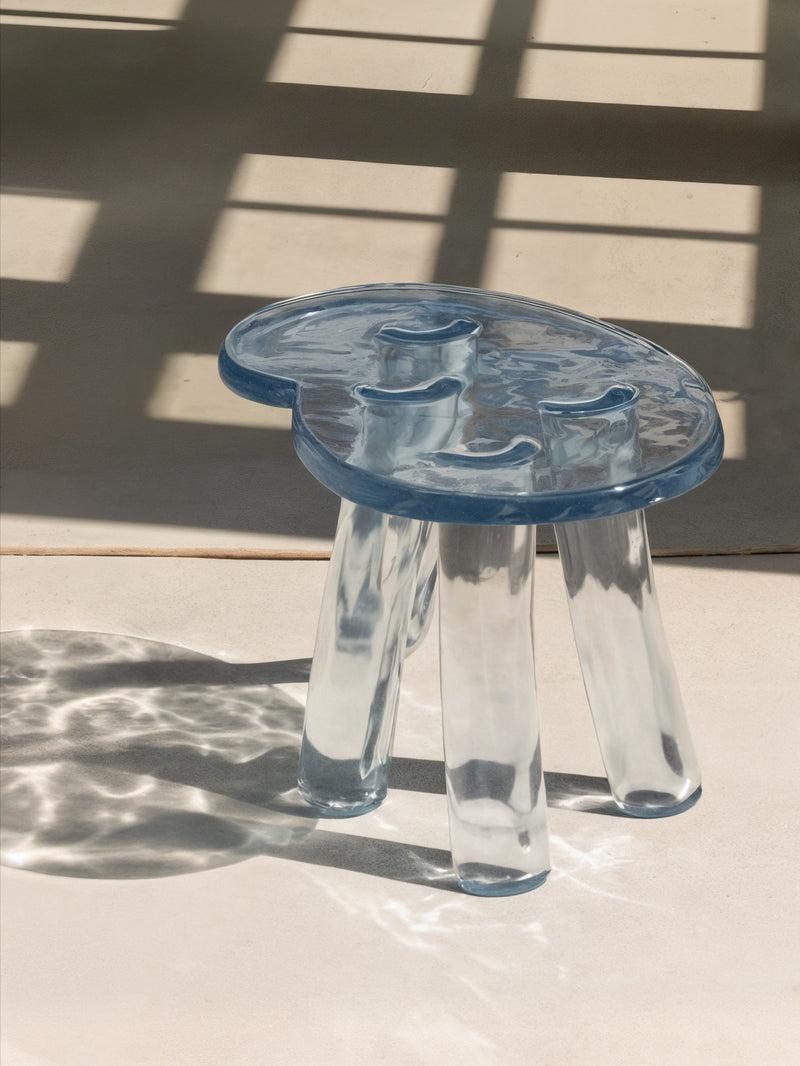 Lung 2.0 Blue Side Table by Szymon Keller | The Oblist