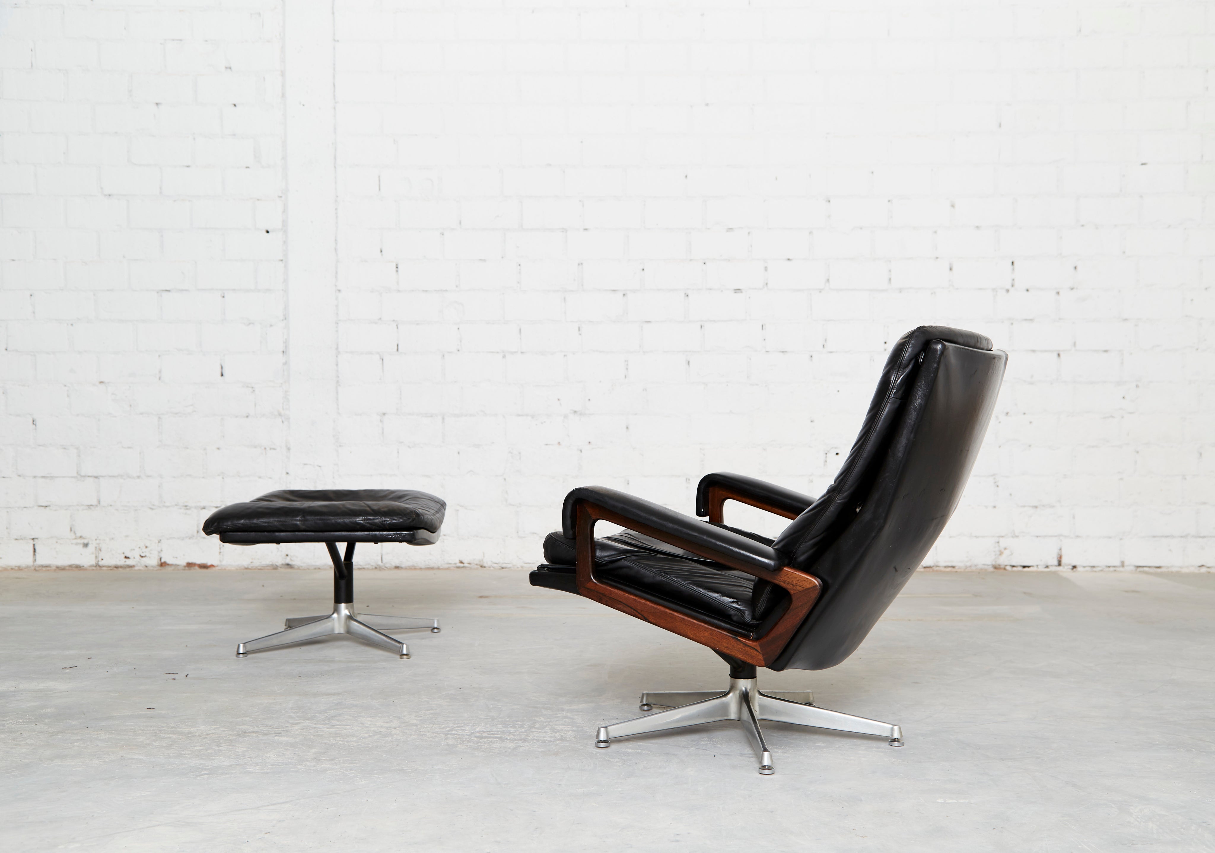 Vintage Lounge Chair & Ottoman by André Vandenbeuck for Strässle by Eilers Interieur | The Oblist