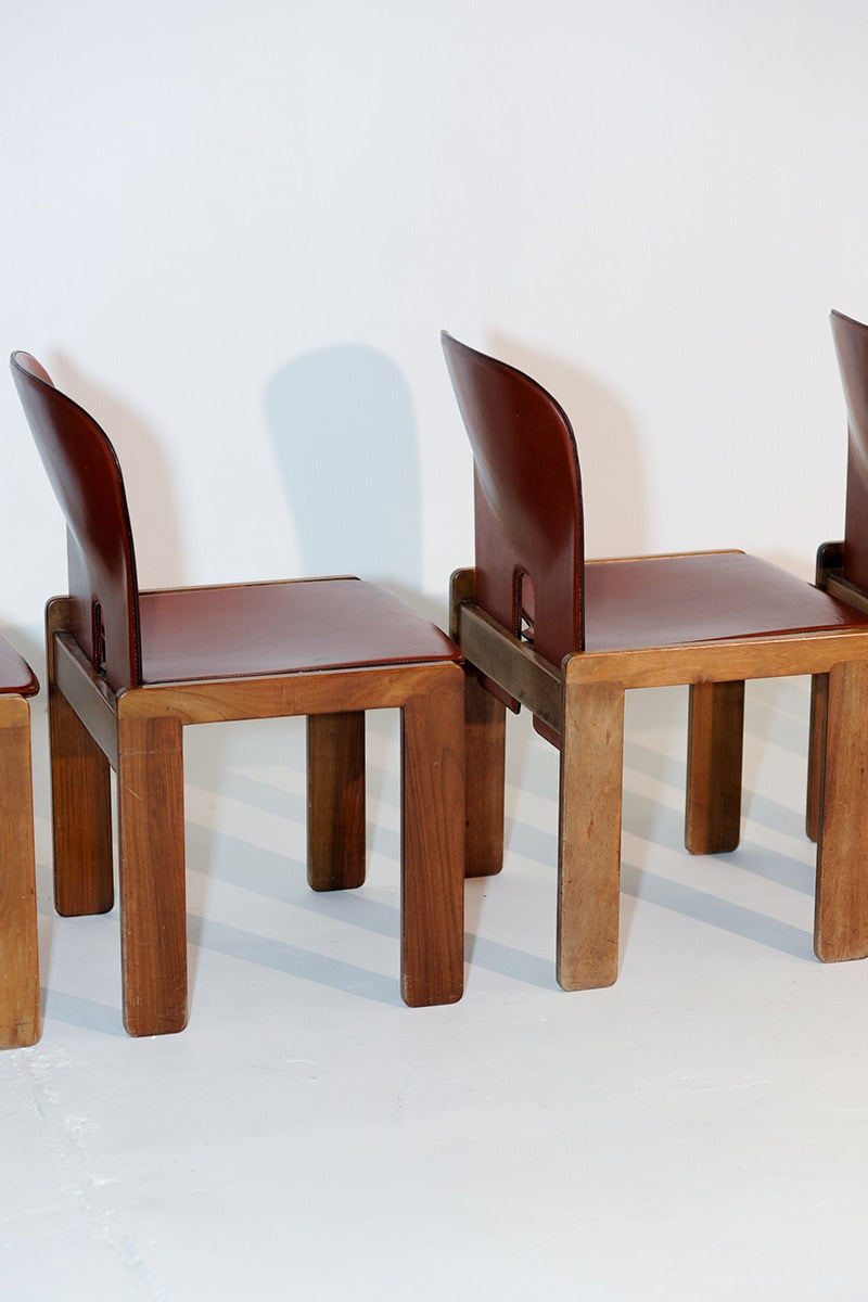 Ensemble de 4 chaises de salle à manger '121' par Afra & Tobia Scarpa pour Cassina, 1960