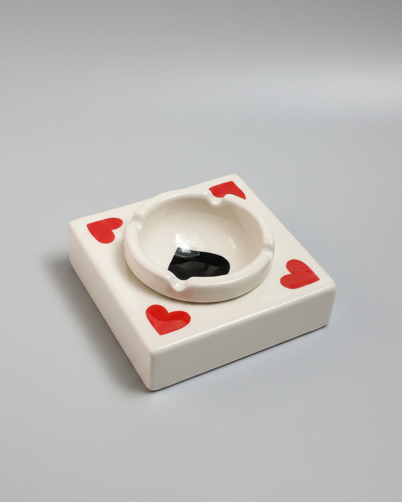 SQUARE As de Pique ceramic ashtray  by Villa Arev | The Oblist