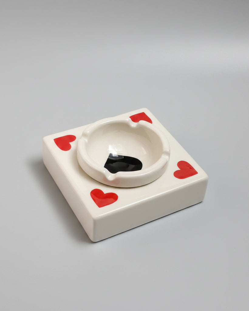 SQUARE As de Pique ceramic ashtray  by Villa Arev | The Oblist