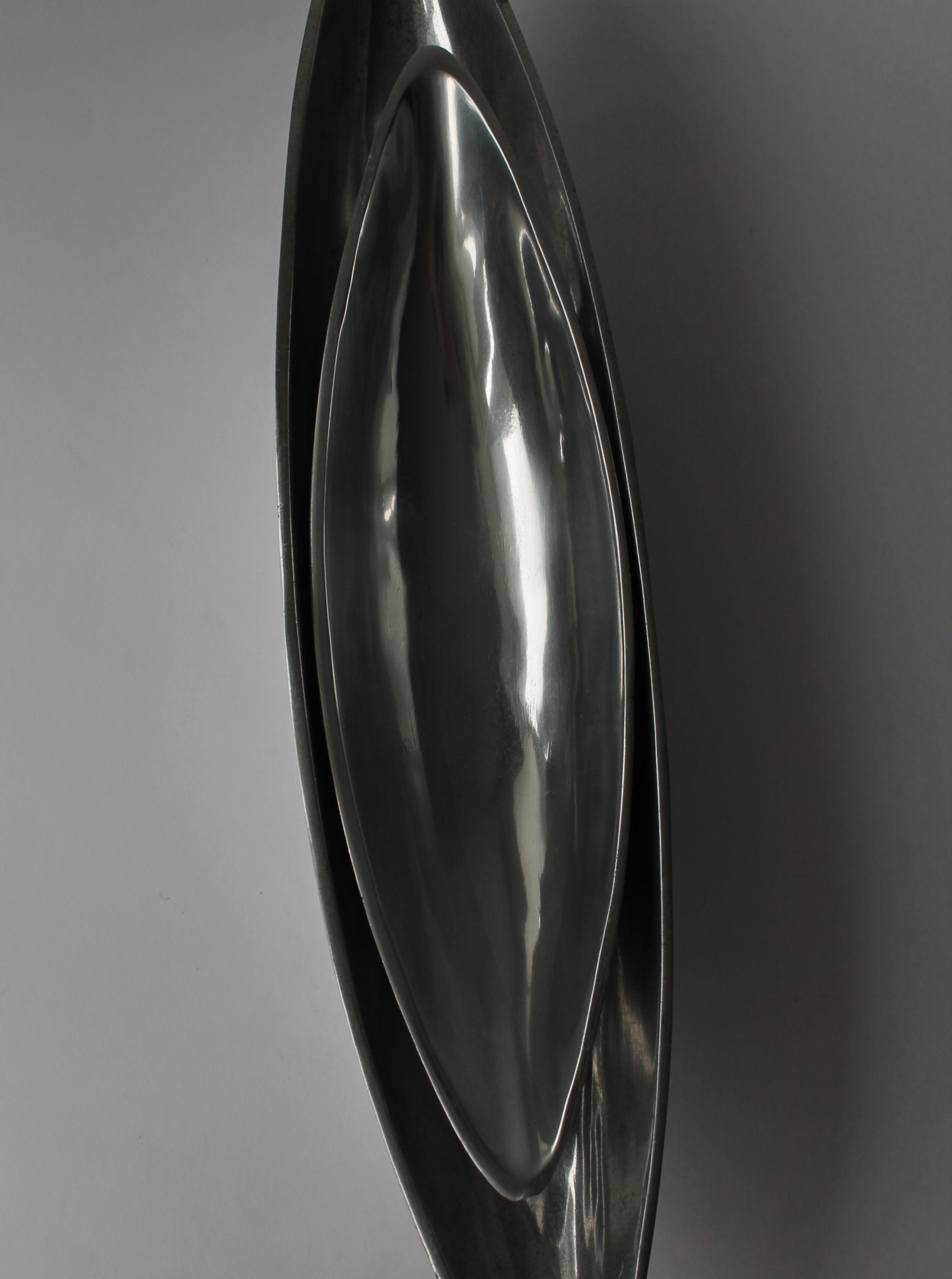 Polished Aluminum Large Long Deep Bowl